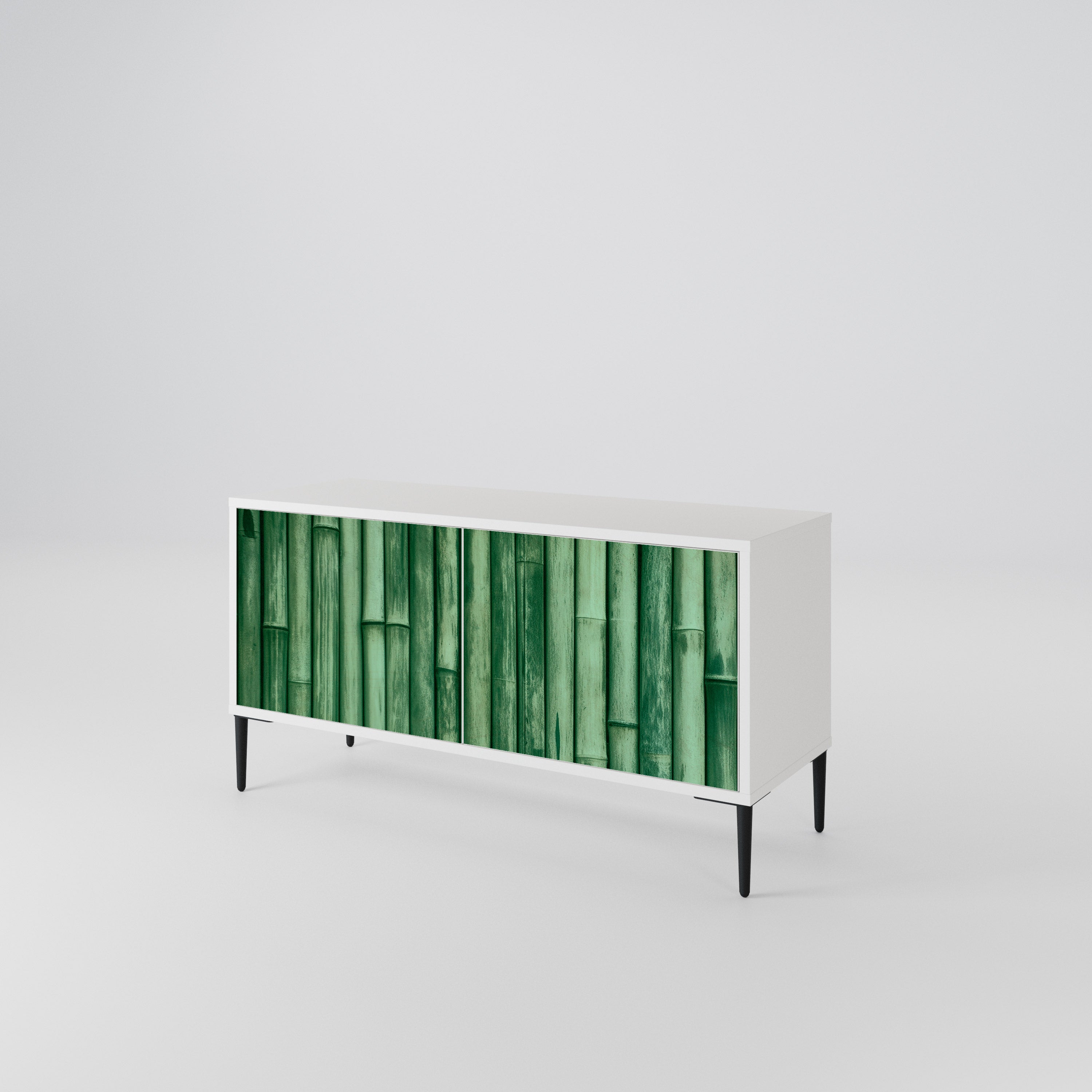 NATURAL GREEN Mueble de TV Compacto de 2 puertas