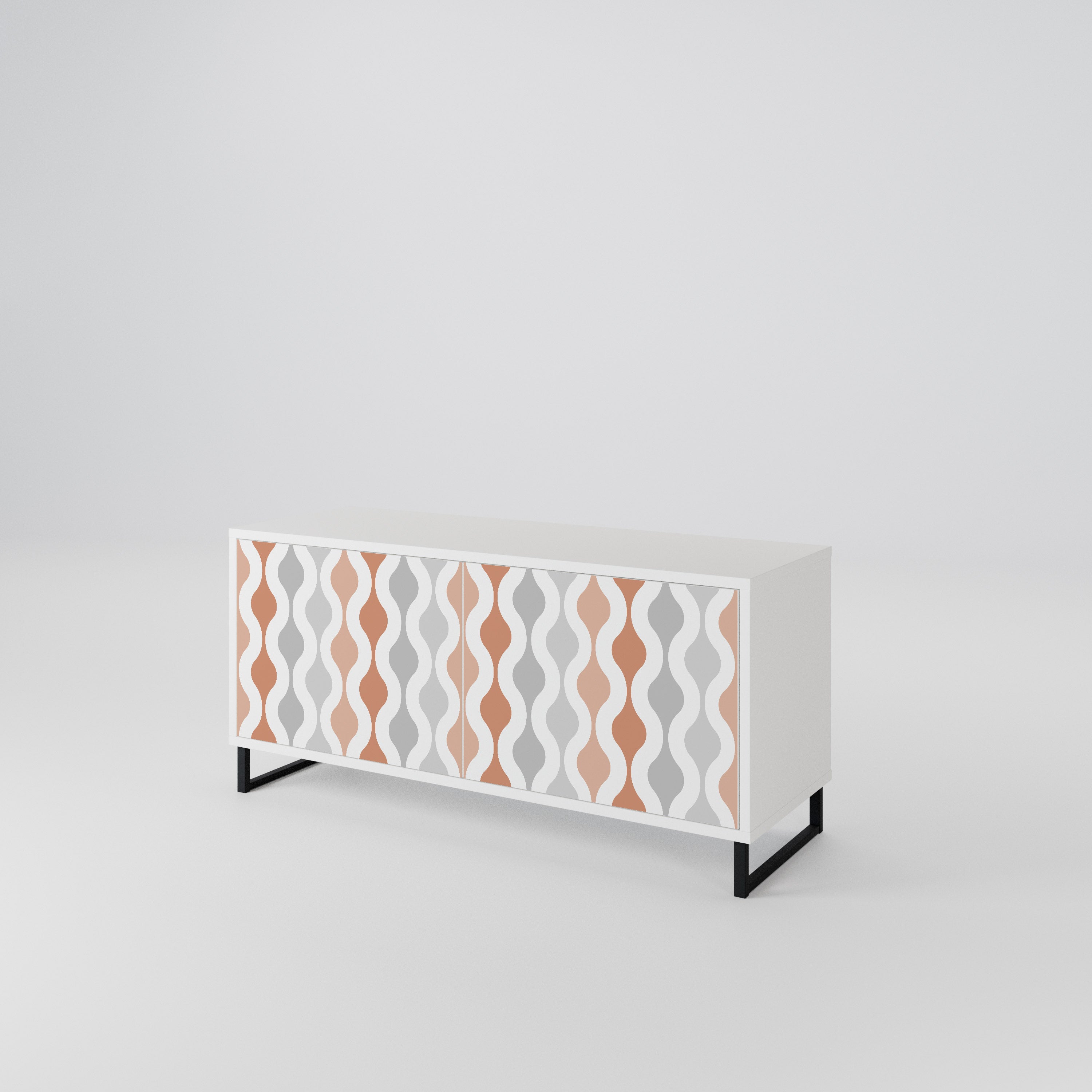 HAZY NOSTALGIA Mueble de TV Compacto de 2 puertas
