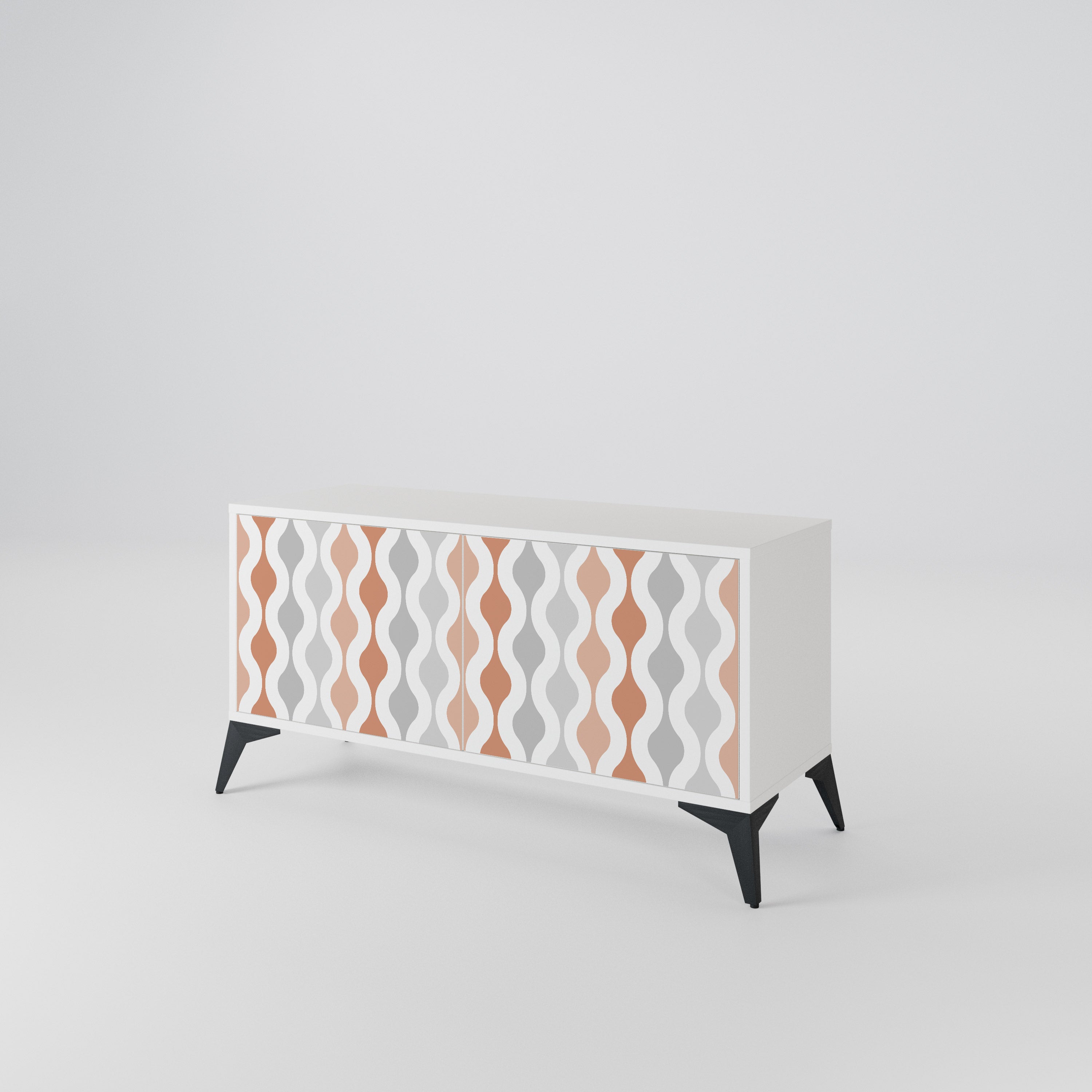 HAZY NOSTALGIA Mueble de TV Compacto de 2 puertas