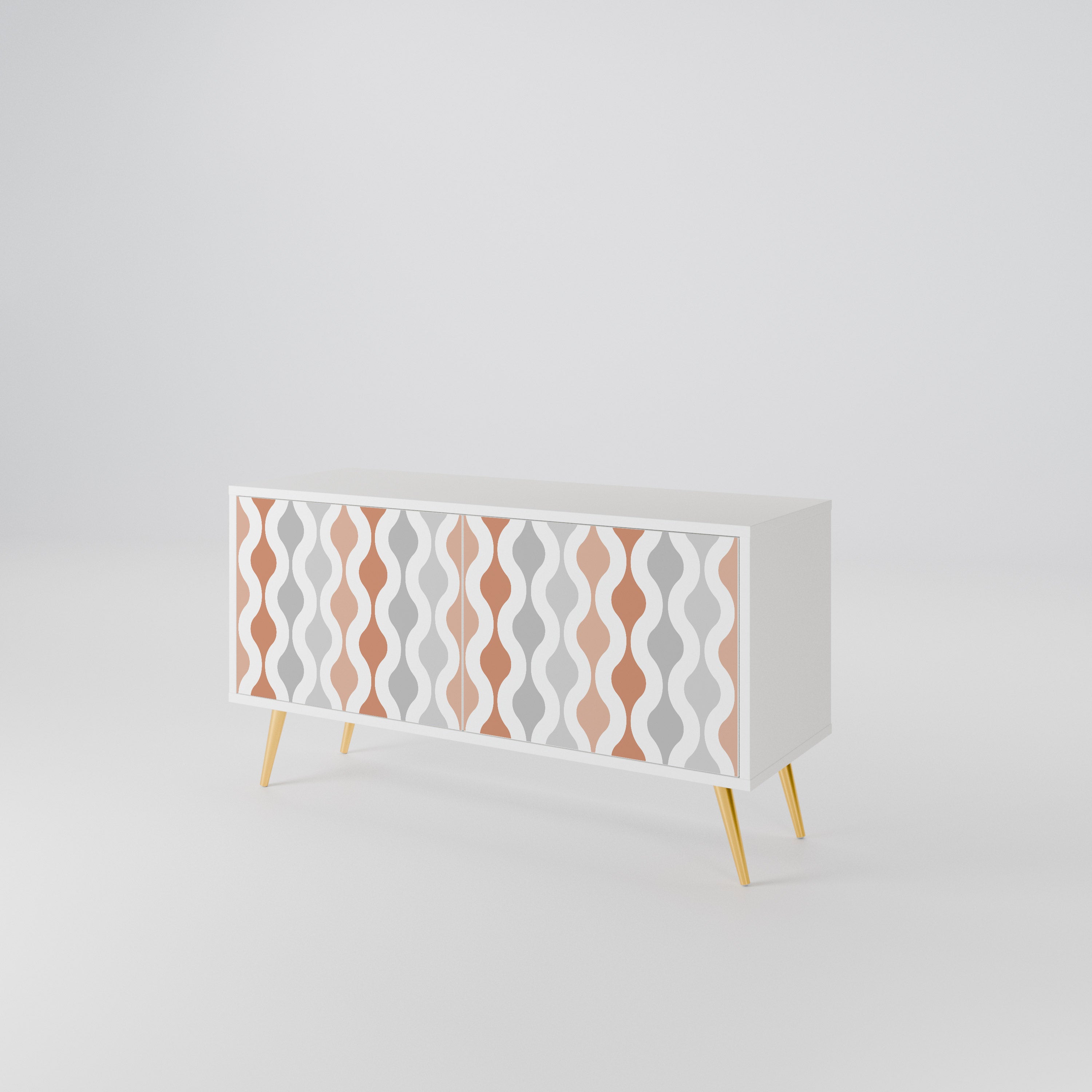 HAZY NOSTALGIA Mueble de TV Compacto de 2 puertas