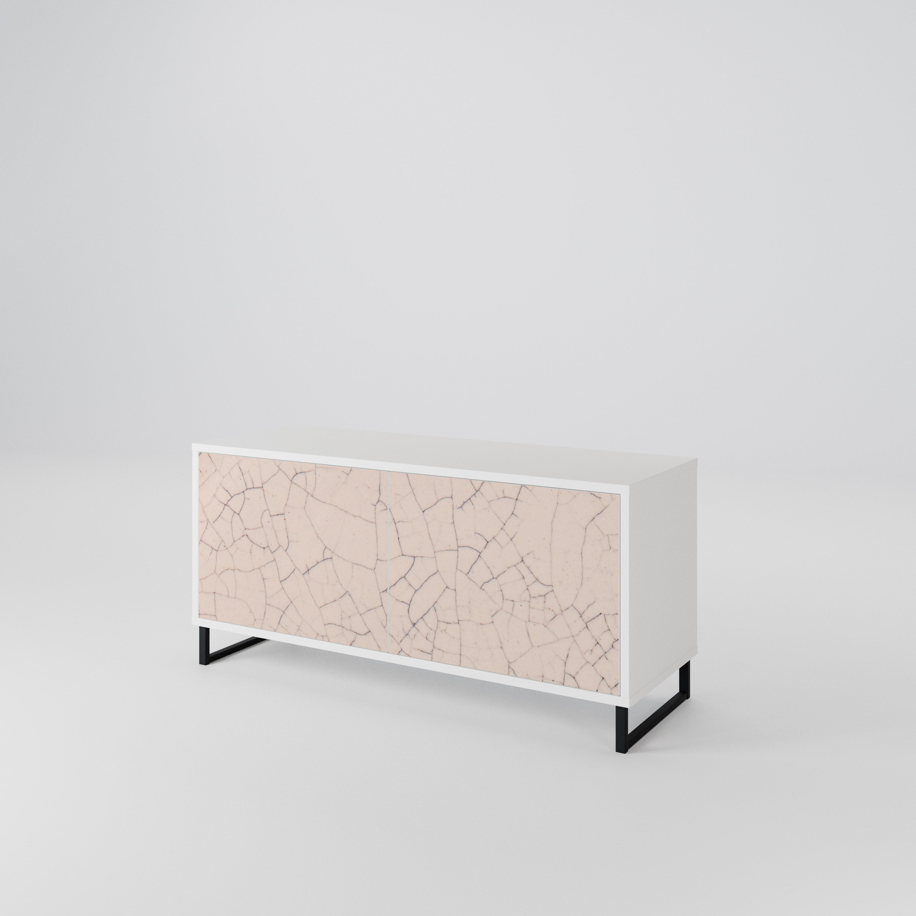 CERAMIC TEXTURE Mueble de TV Compacto de 2 puertas