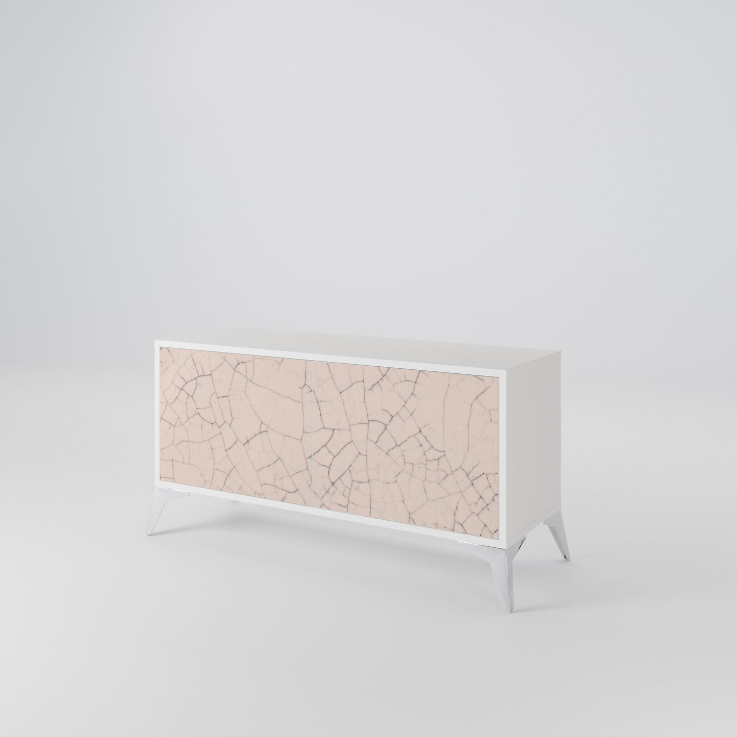 CERAMIC TEXTURE Compact 2-Door TV Cabinet