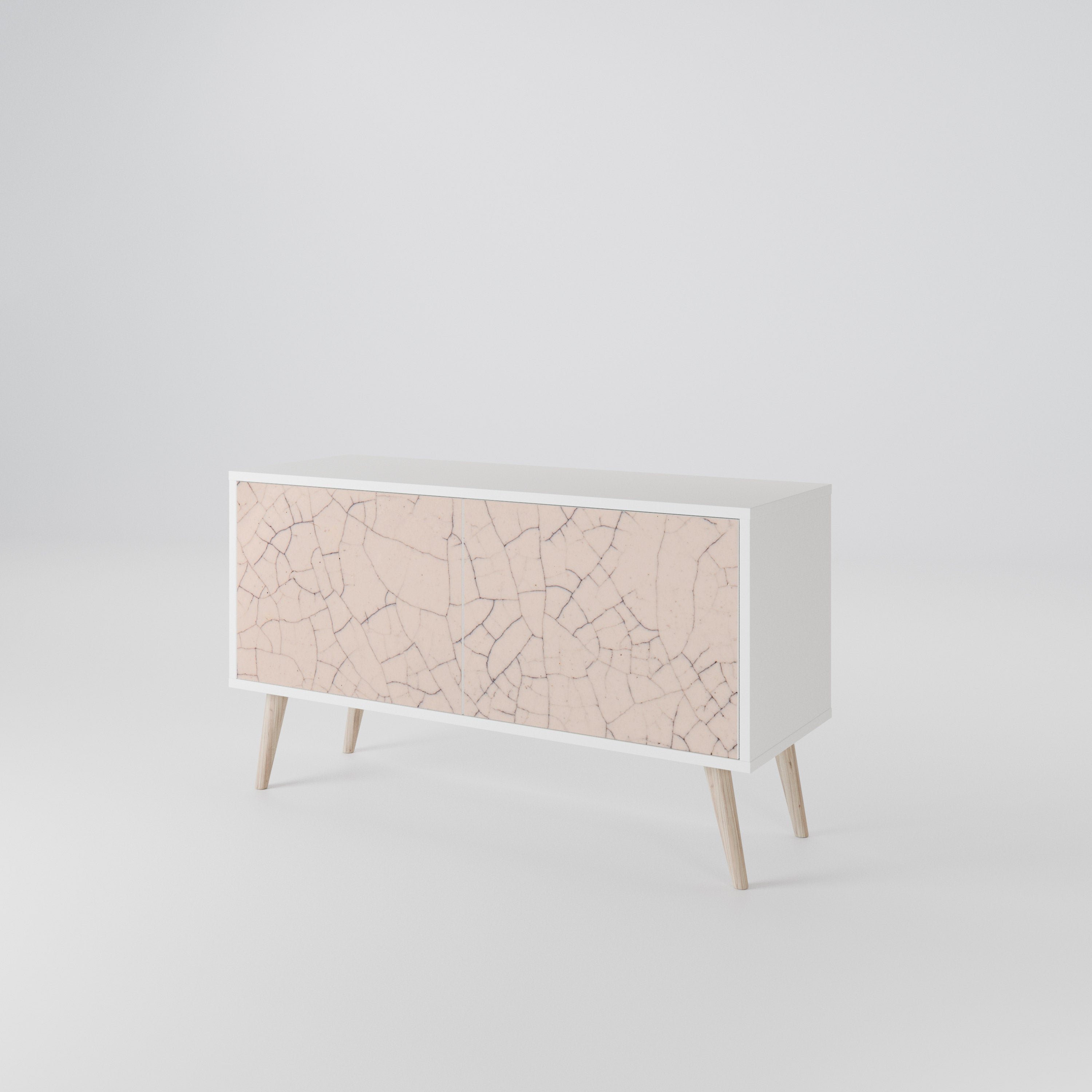 CERAMIC TEXTURE Mueble de TV Compacto de 2 puertas
