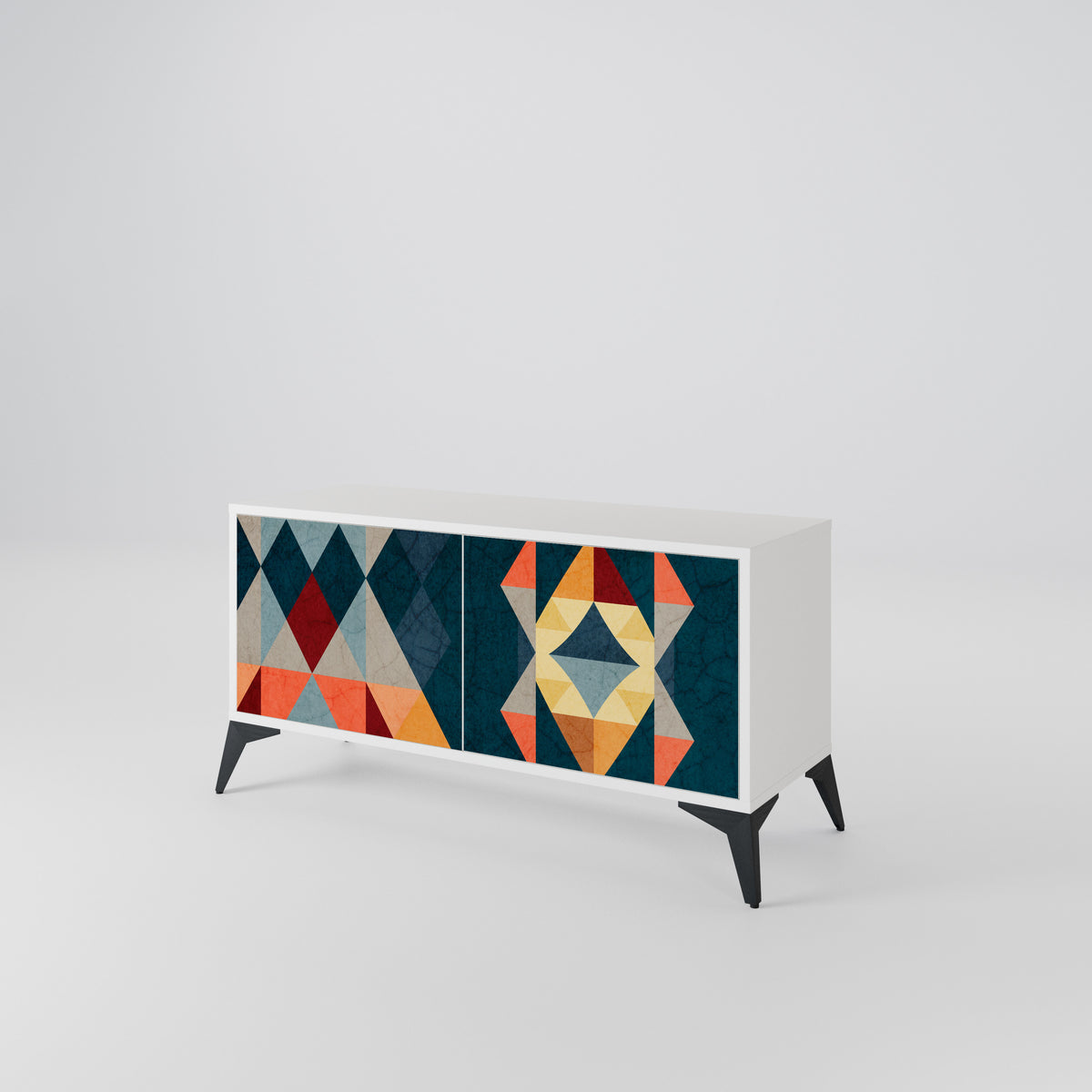 CRACKED ILLUSION Mueble de TV Compacto de 2 puertas