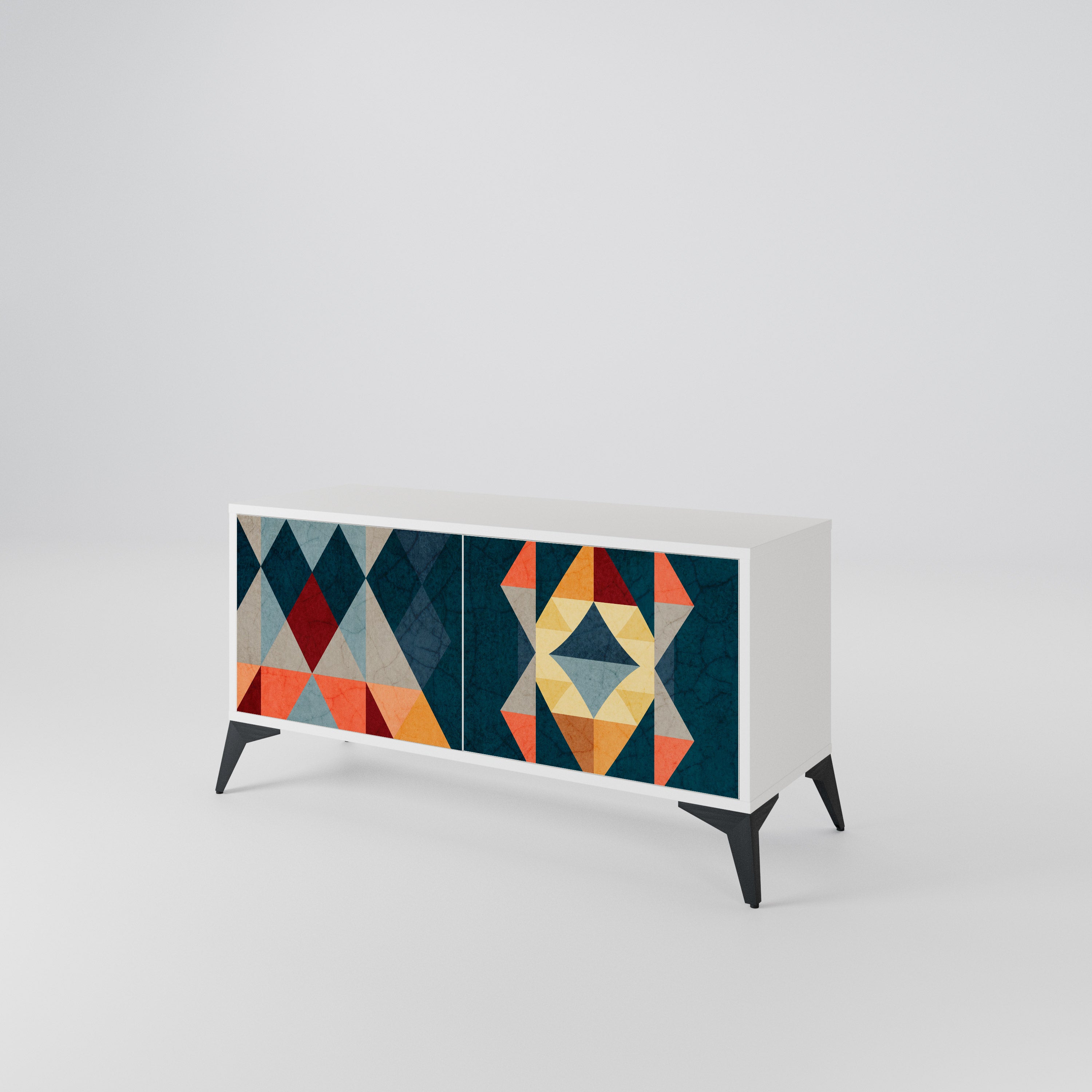 CRACKED ILLUSION Mueble de TV Compacto de 2 puertas