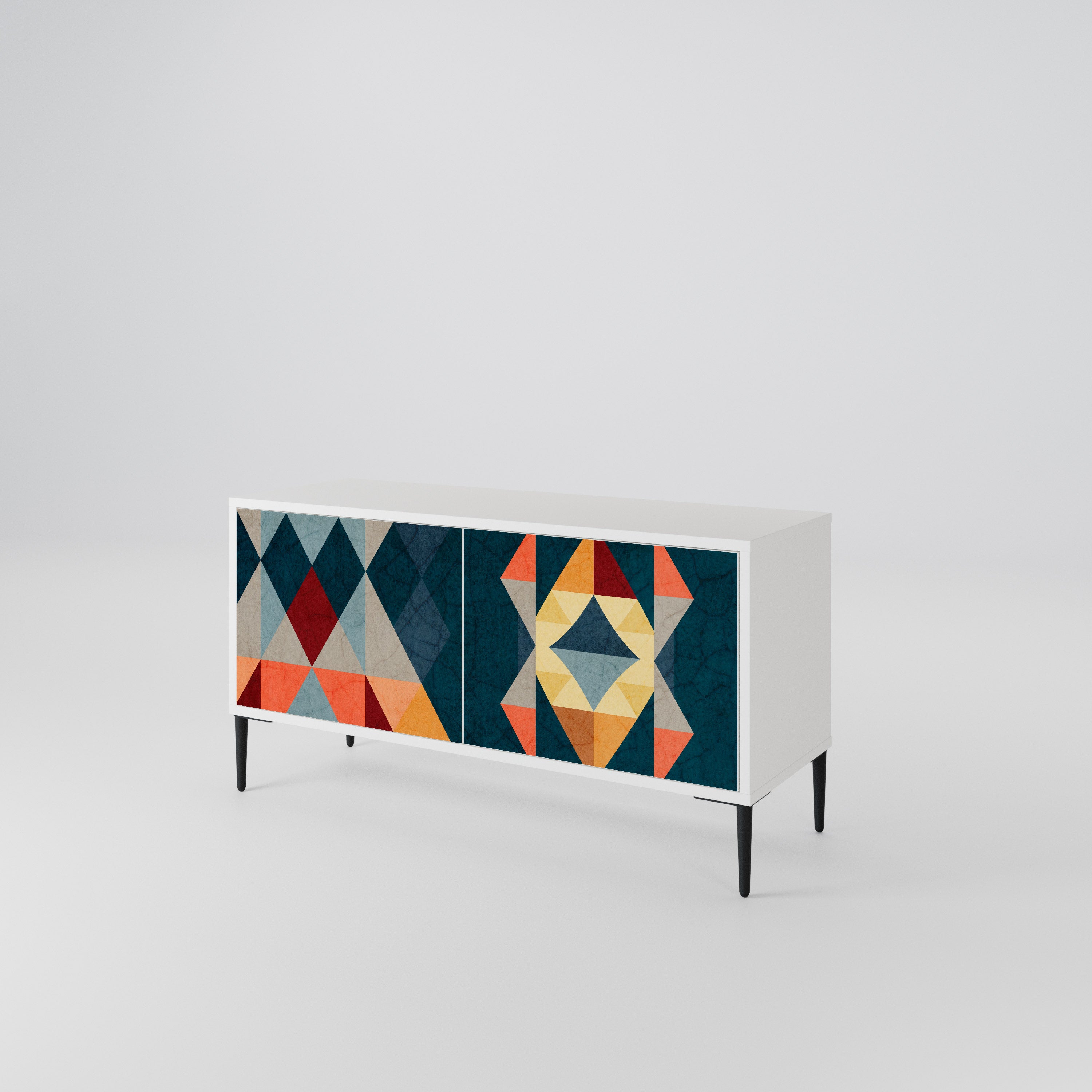 CRACKED ILLUSION Mueble de TV Compacto de 2 puertas