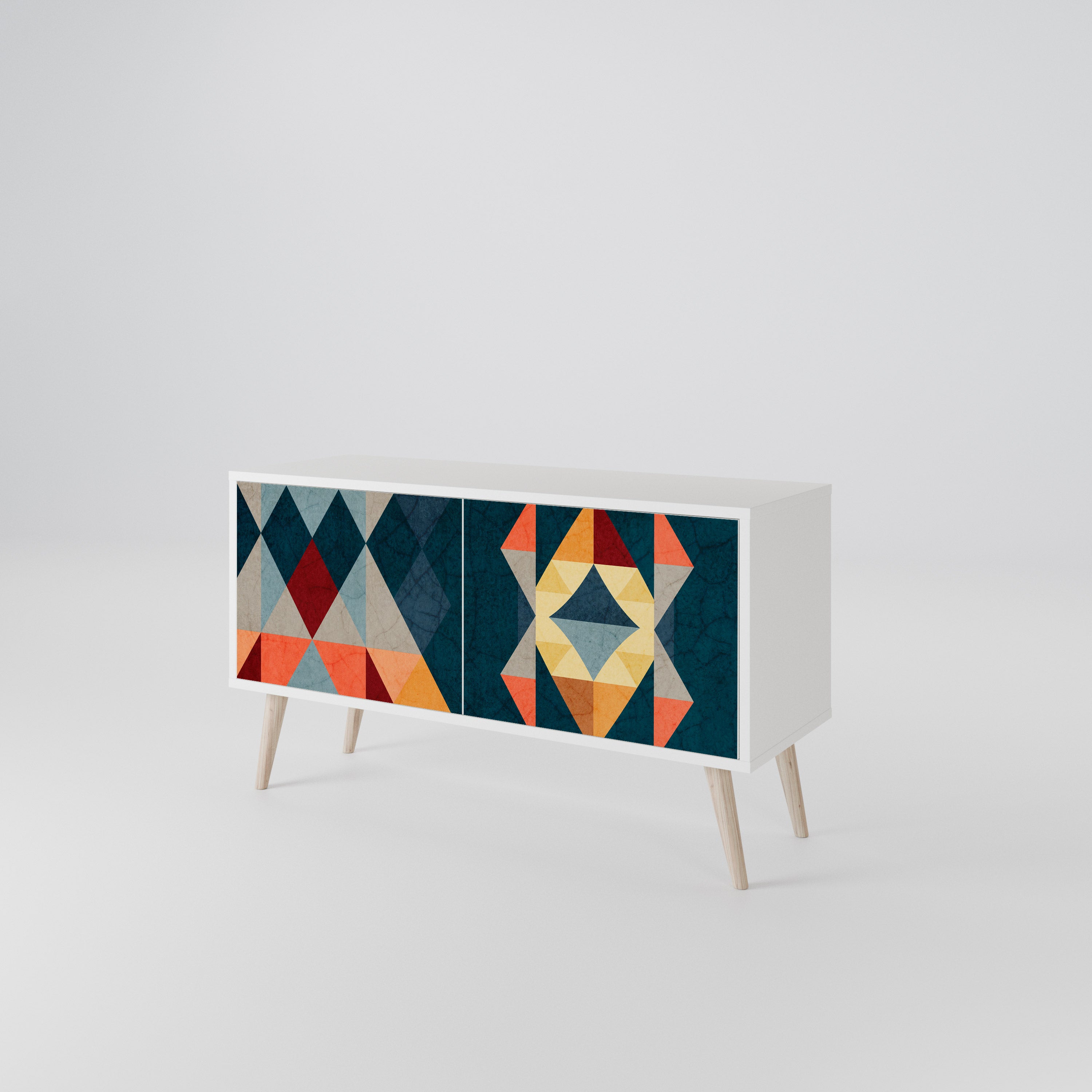 CRACKED ILLUSION Mueble de TV Compacto de 2 puertas