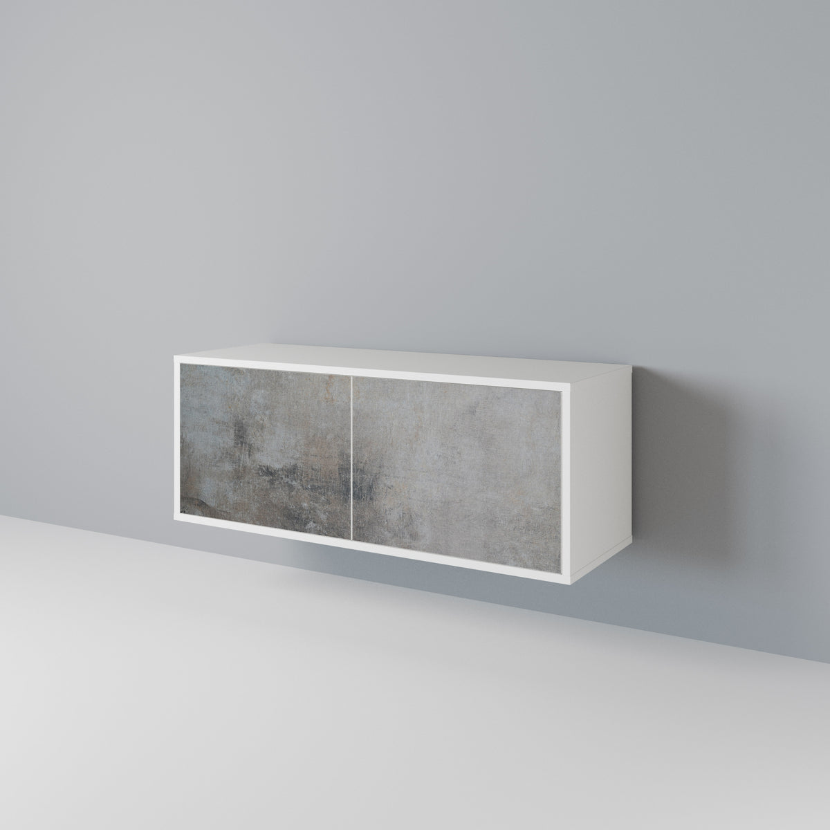 CONCRETE WALL Mueble de TV Compacto de 2 puertas