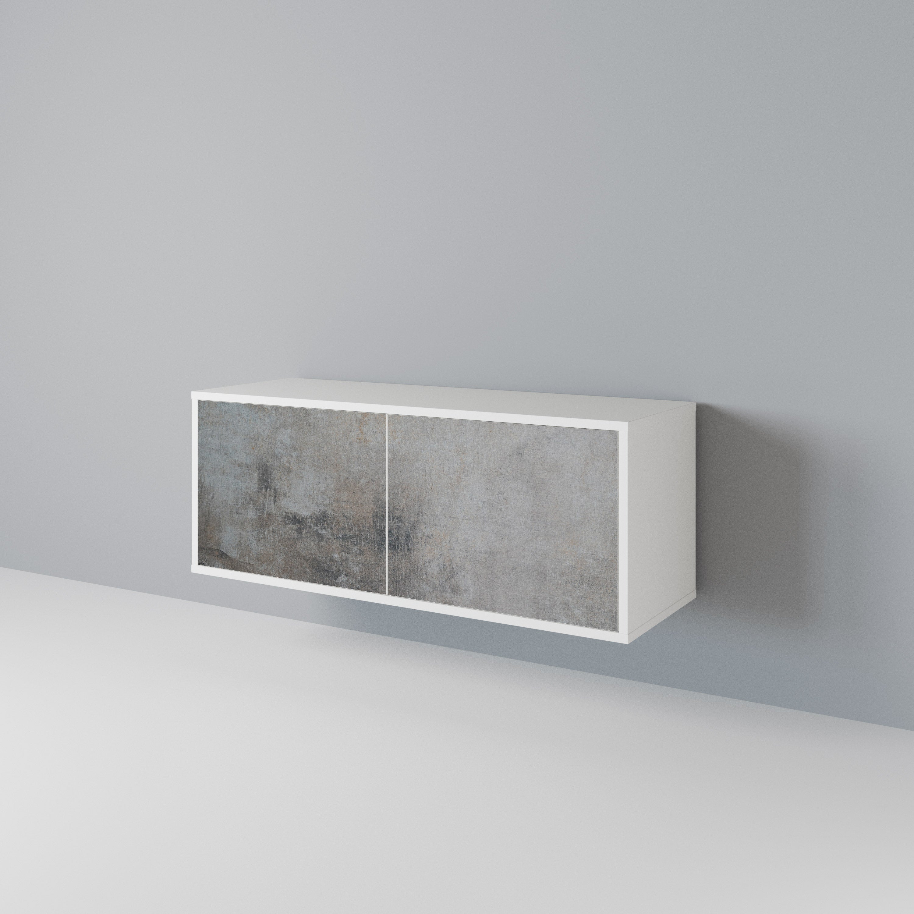 CONCRETE WALL Mueble de TV Compacto de 2 puertas