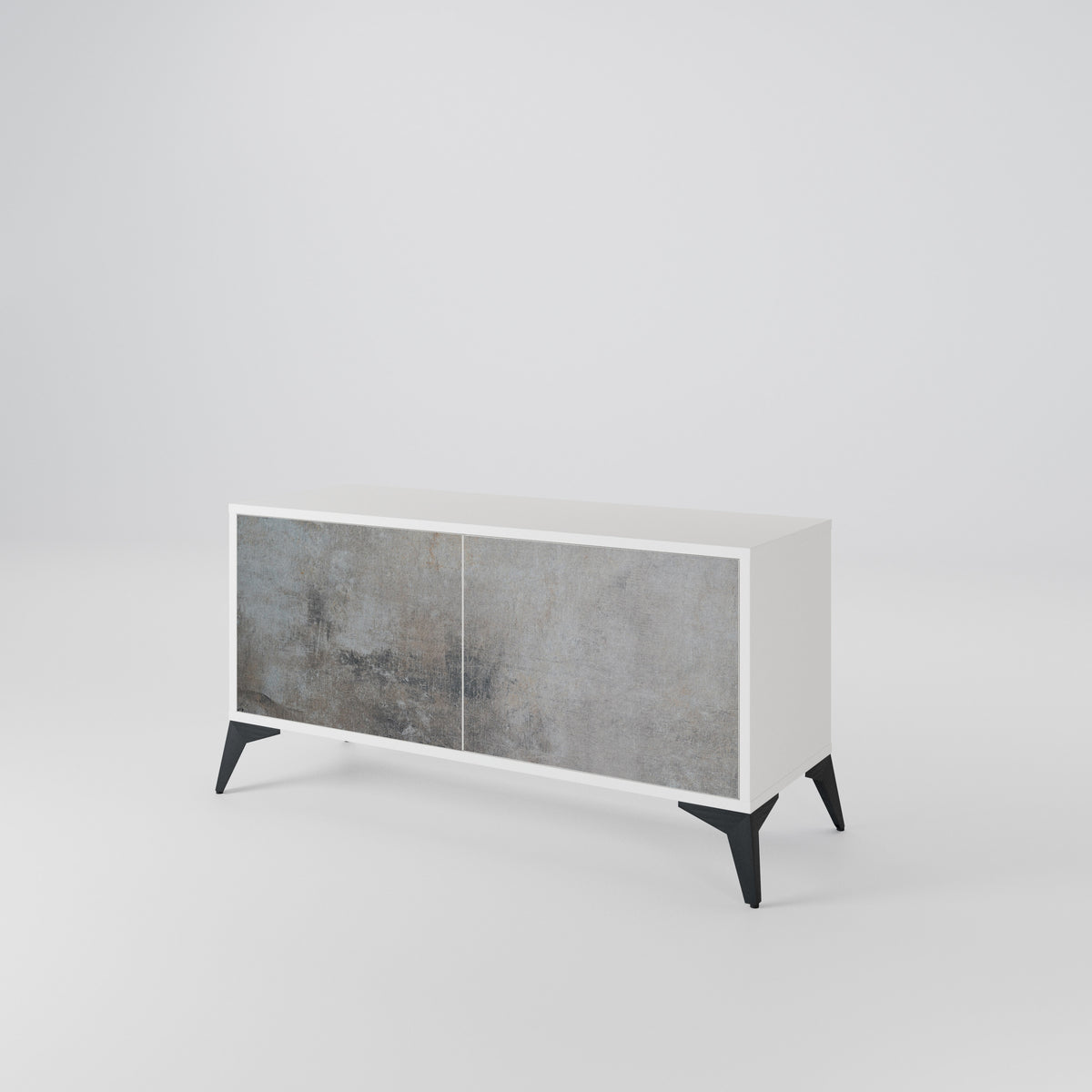 CONCRETE WALL Mueble de TV Compacto de 2 puertas