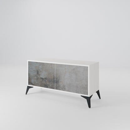 CONCRETE WALL Mueble de TV Compacto de 2 puertas