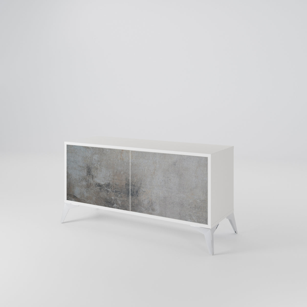 CONCRETE WALL Mueble de TV Compacto de 2 puertas