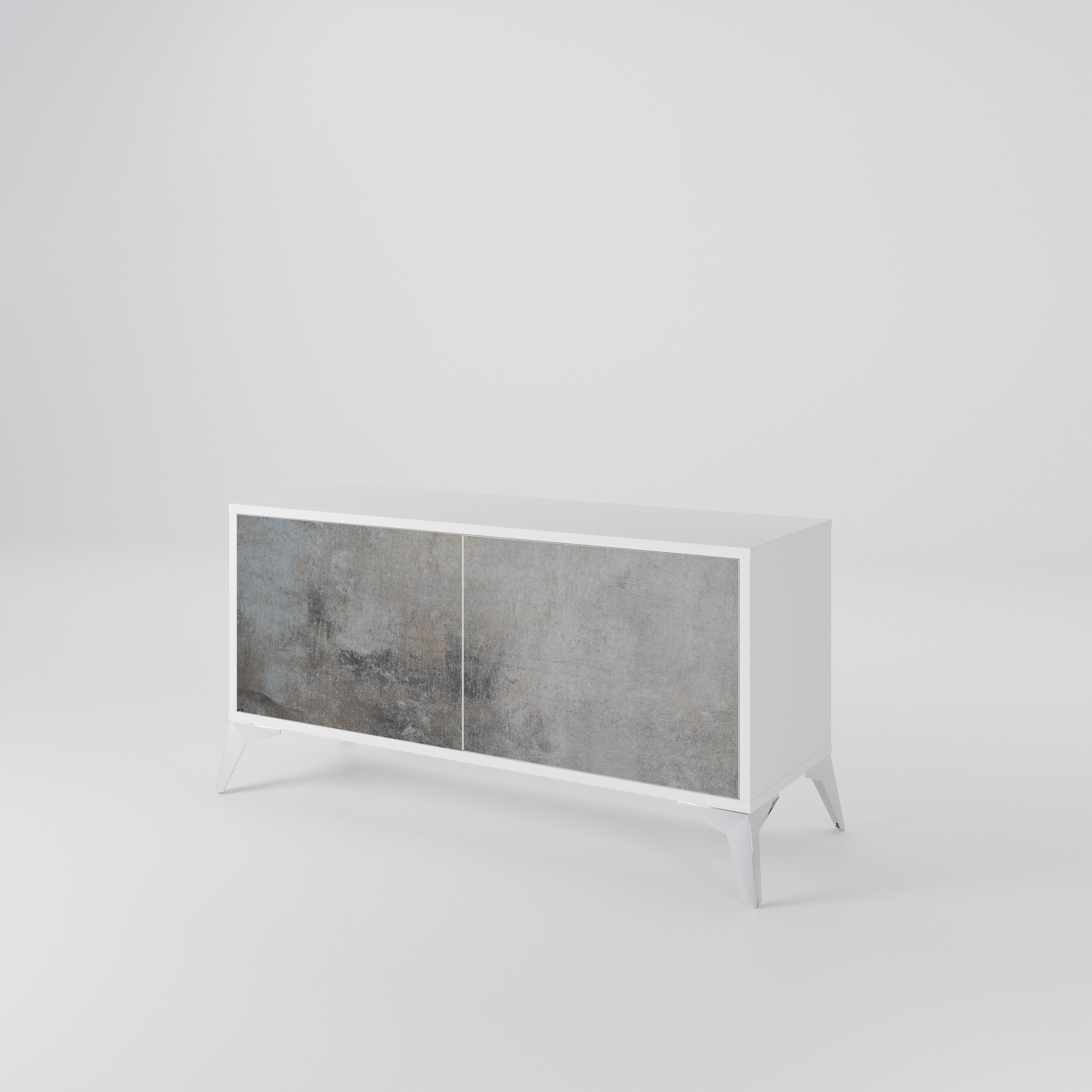 CONCRETE WALL Mueble de TV Compacto de 2 puertas