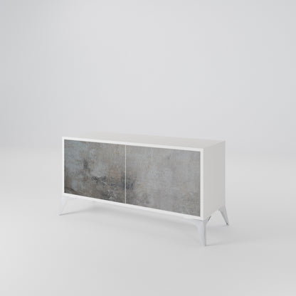 CONCRETE WALL Mueble de TV Compacto de 2 puertas