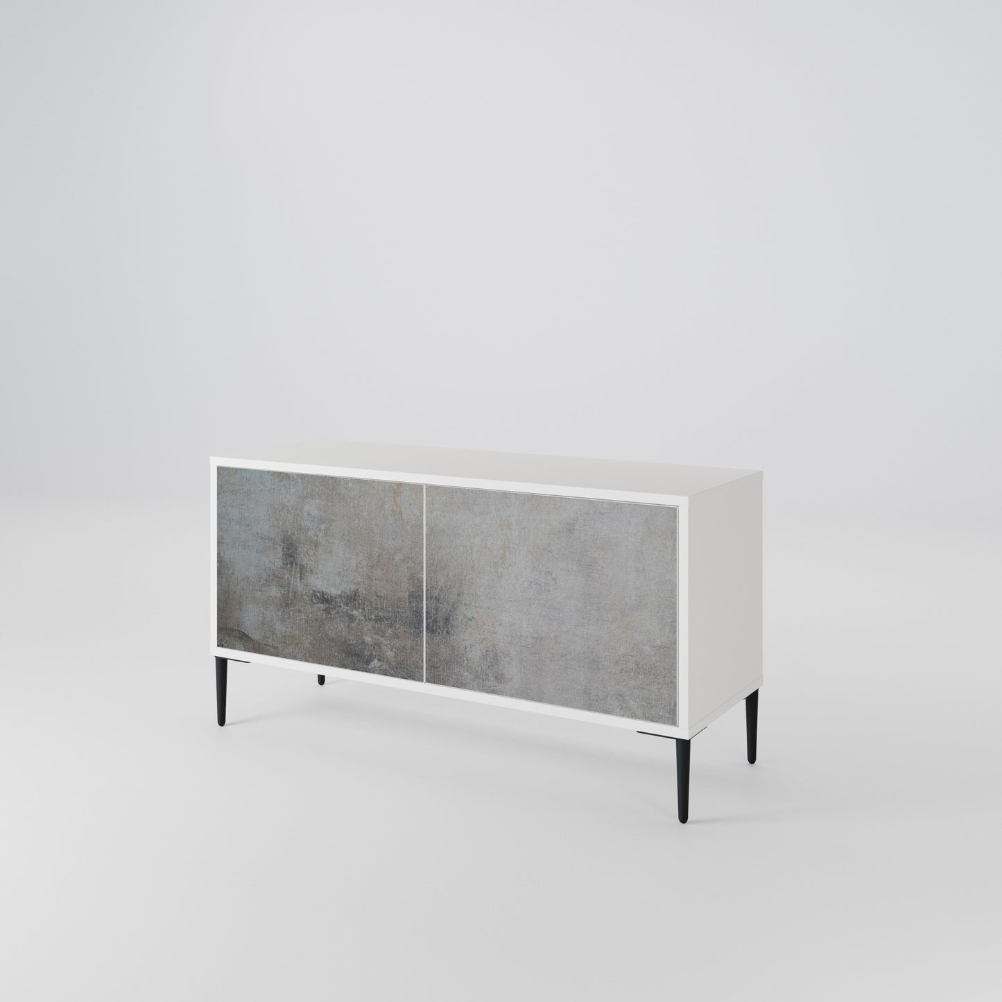 CONCRETE WALL Mueble de TV Compacto de 2 puertas