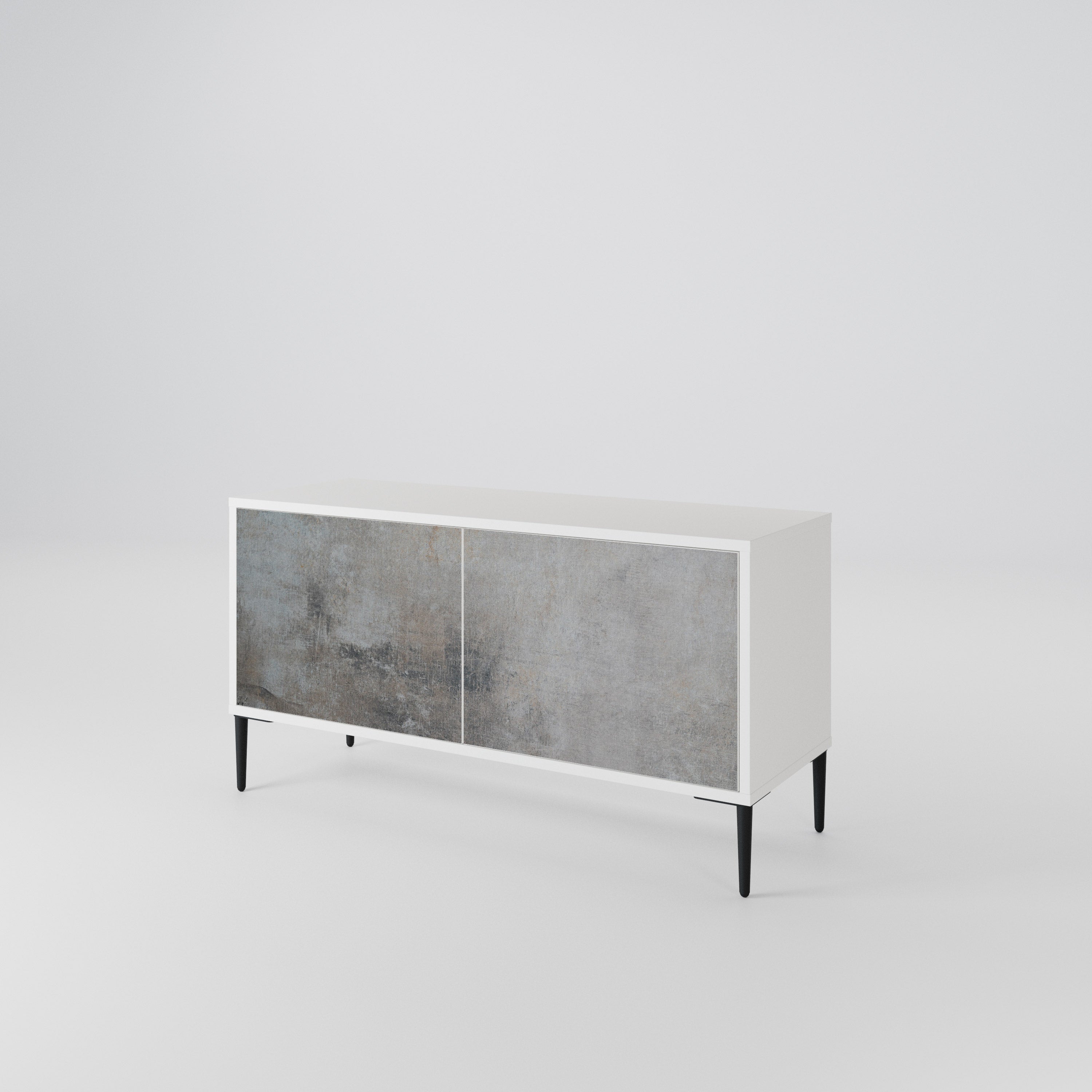 CONCRETE WALL Mueble de TV Compacto de 2 puertas