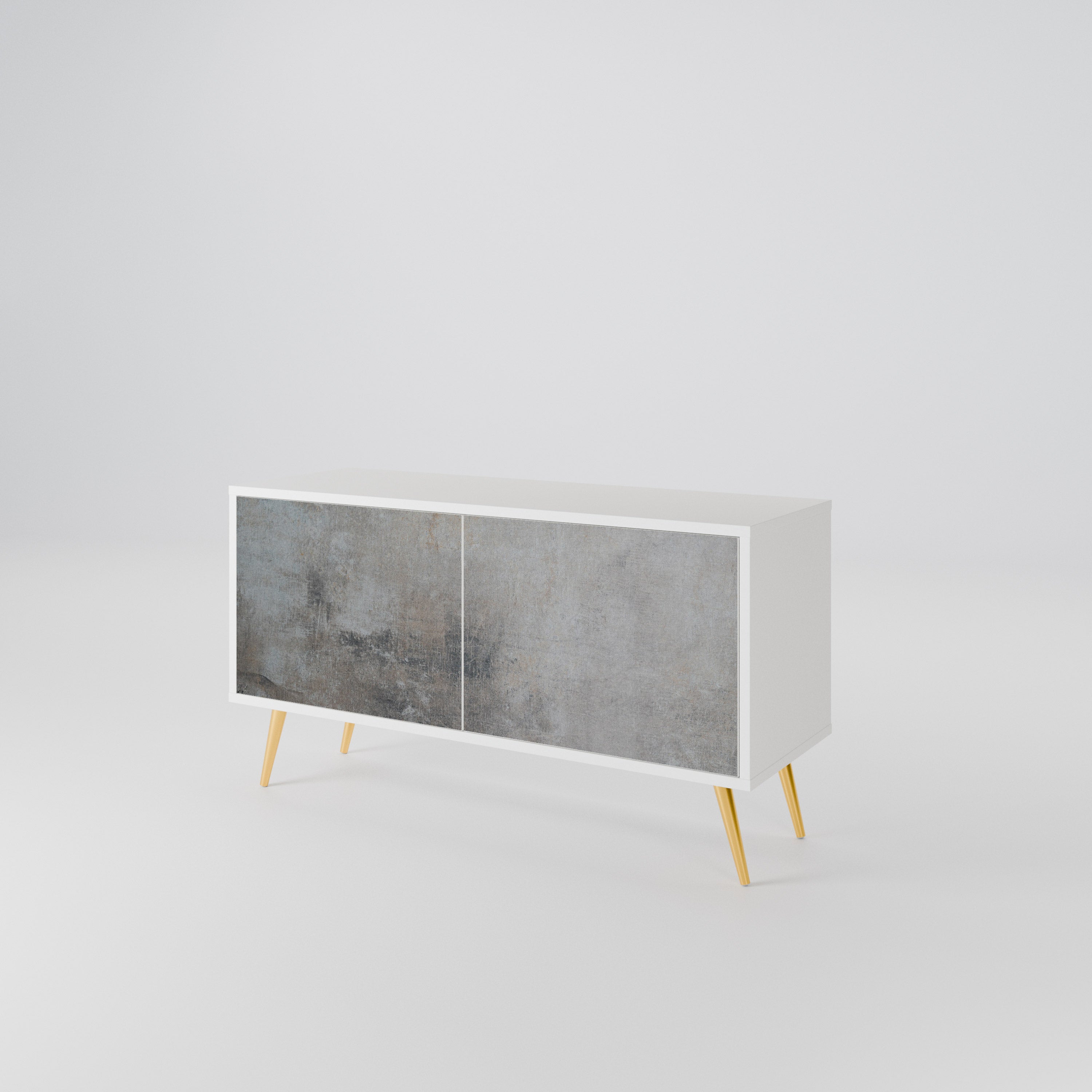 CONCRETE WALL Mueble de TV Compacto de 2 puertas