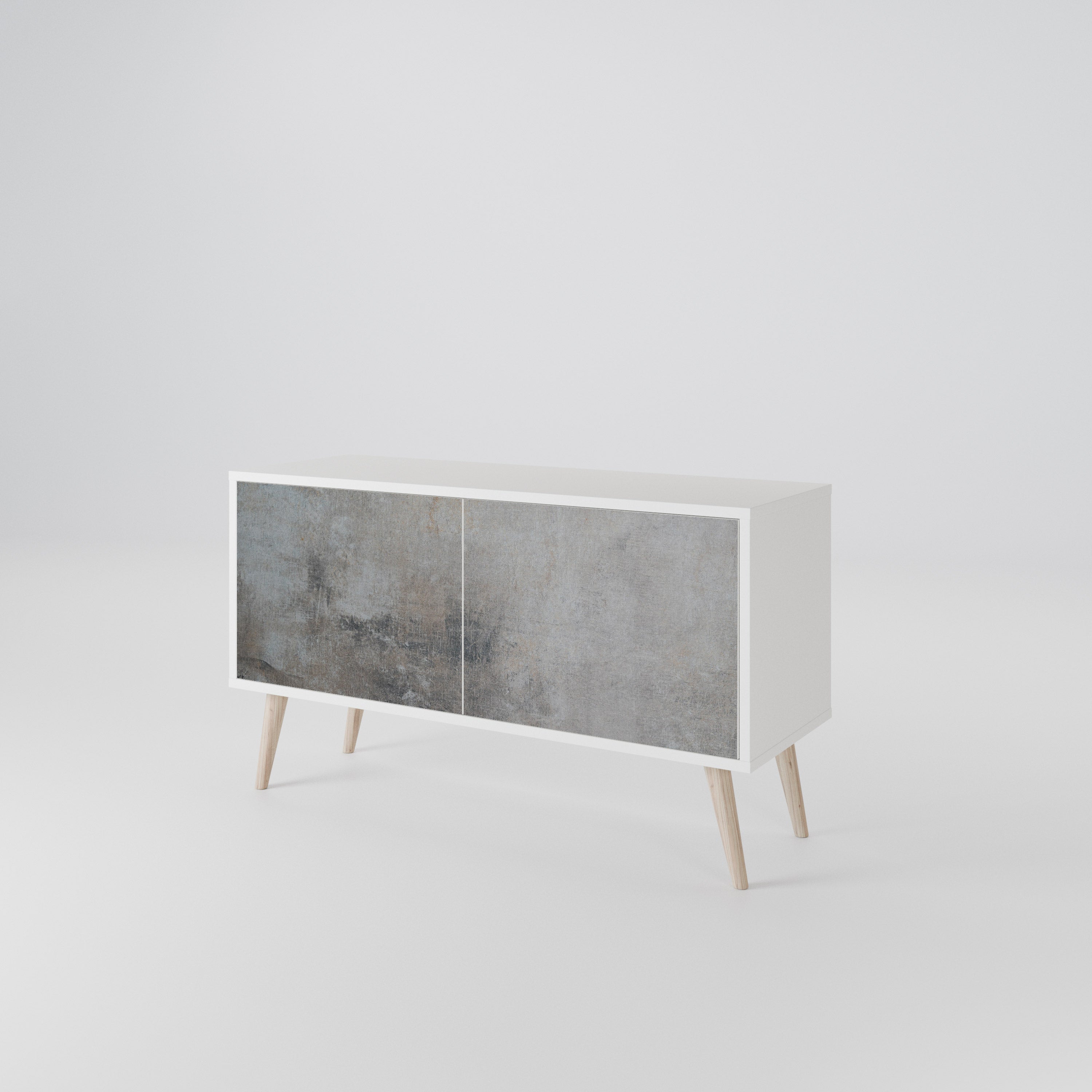 CONCRETE WALL Mueble de TV Compacto de 2 puertas