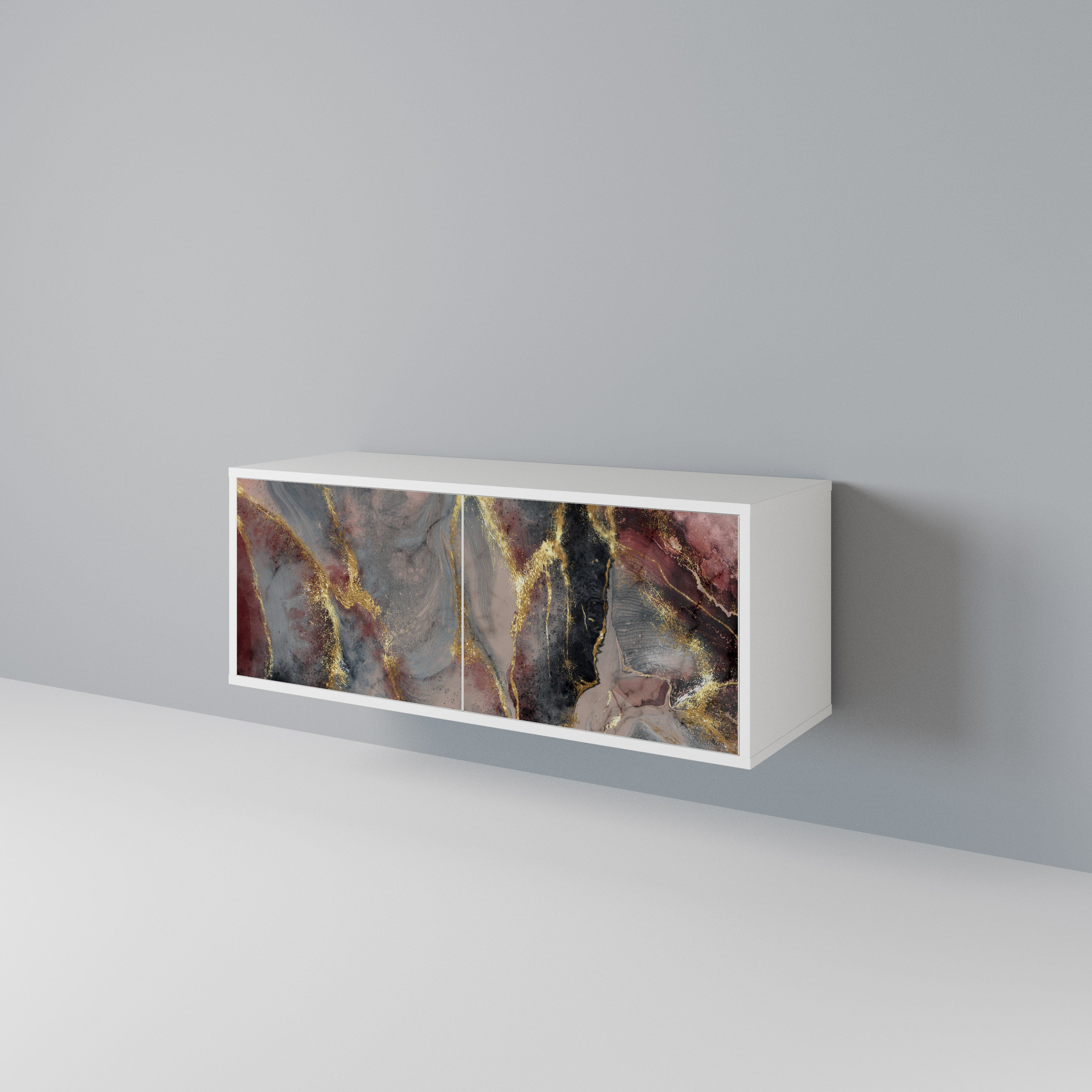 GOLDEN TIDES Mueble de TV Compacto de 2 puertas