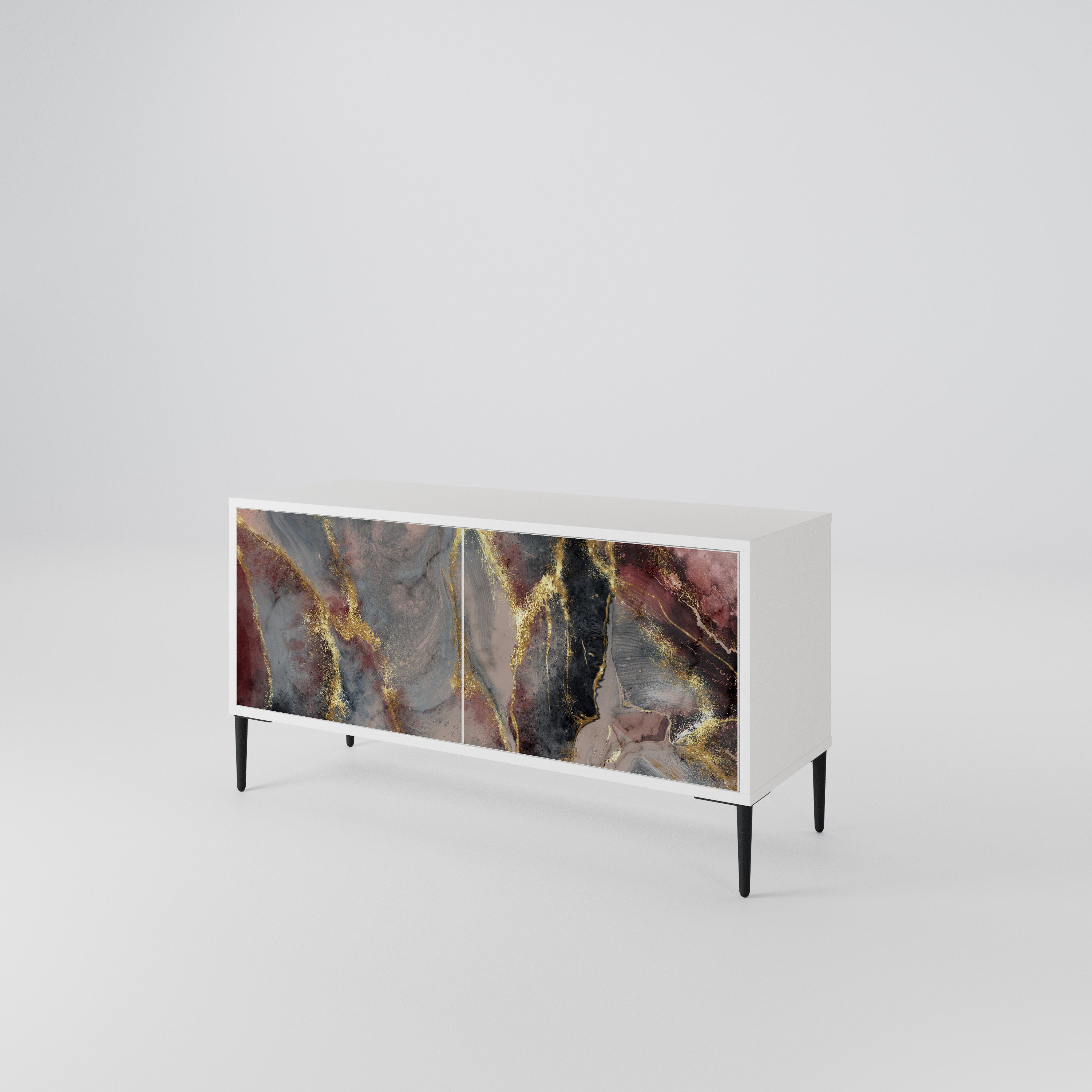 GOLDEN TIDES Mueble de TV Compacto de 2 puertas