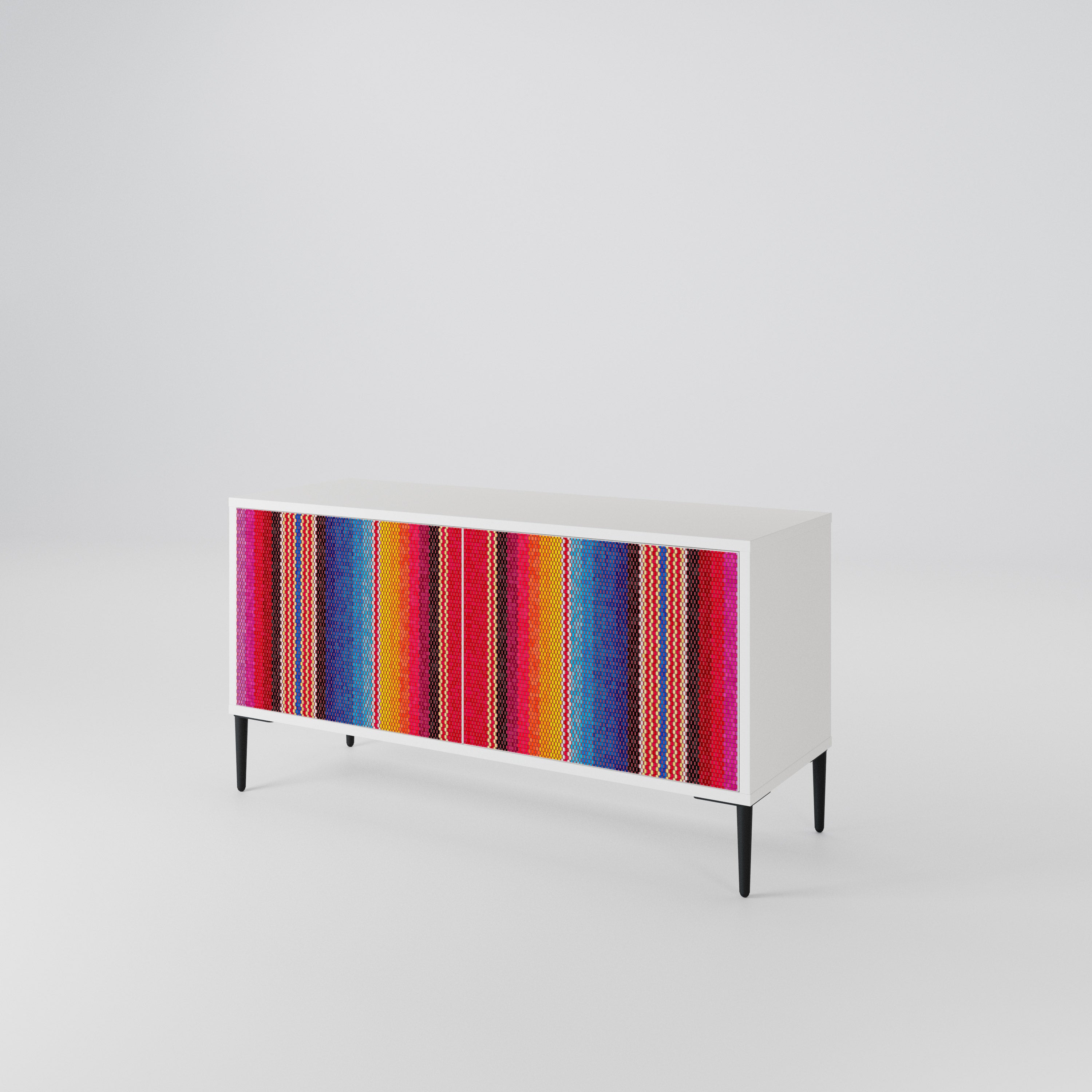 ETHNIC MEXICAN Mueble de TV Compacto de 2 puertas