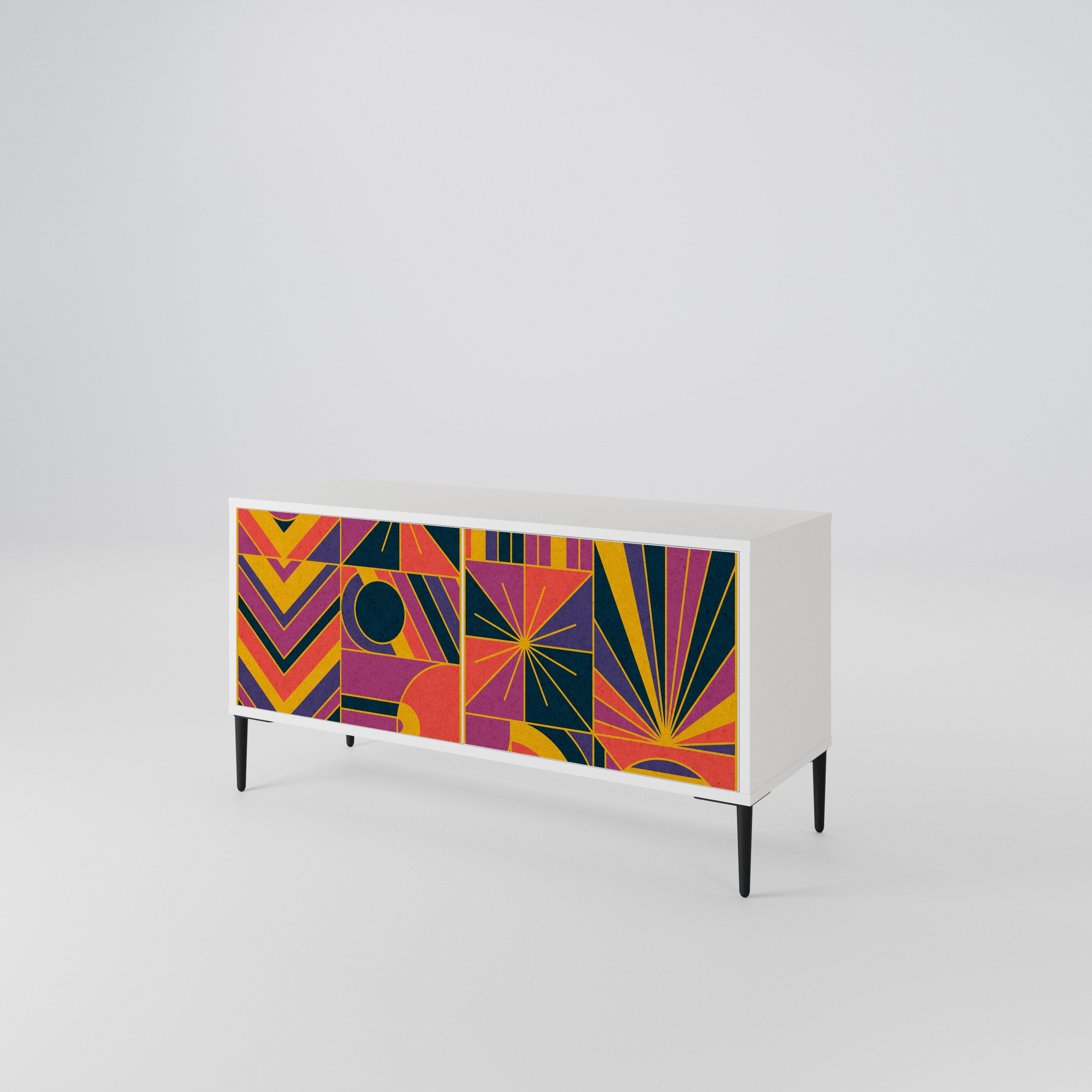 ELECTRIC PATTERNS Mueble de TV Compacto de 2 puertas