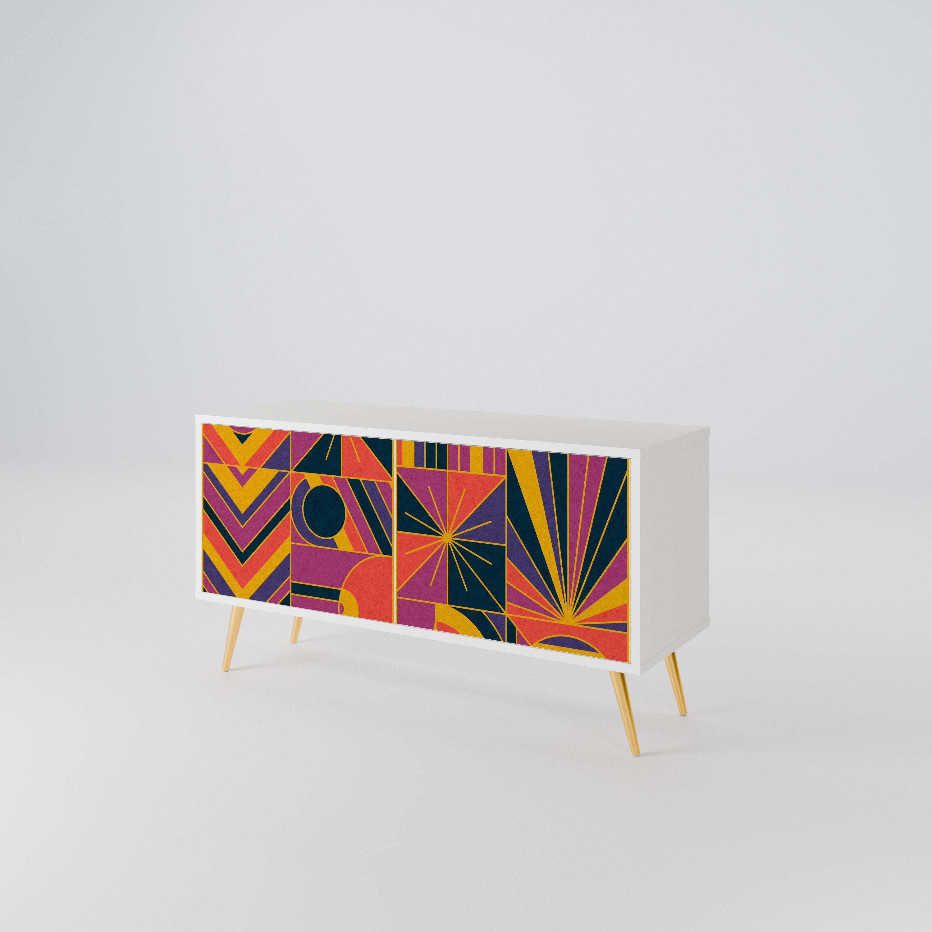 ELECTRIC PATTERNS Mueble de TV Compacto de 2 puertas