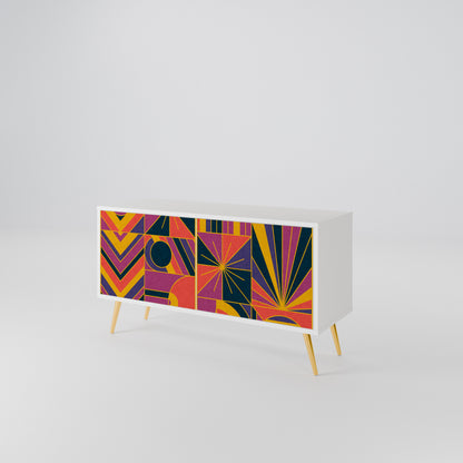 ELECTRIC PATTERNS Mueble de TV Compacto de 2 puertas