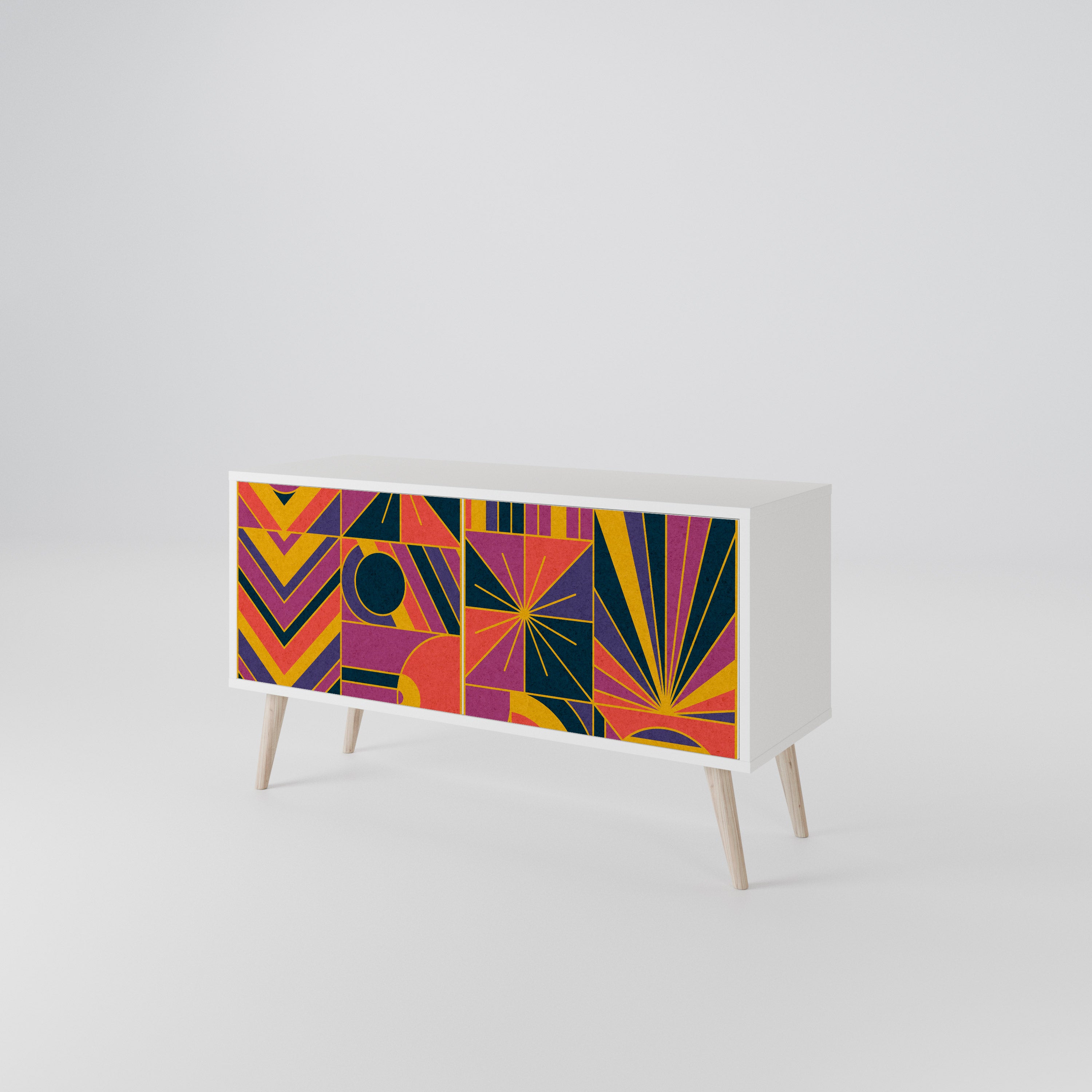 ELECTRIC PATTERNS Mueble de TV Compacto de 2 puertas