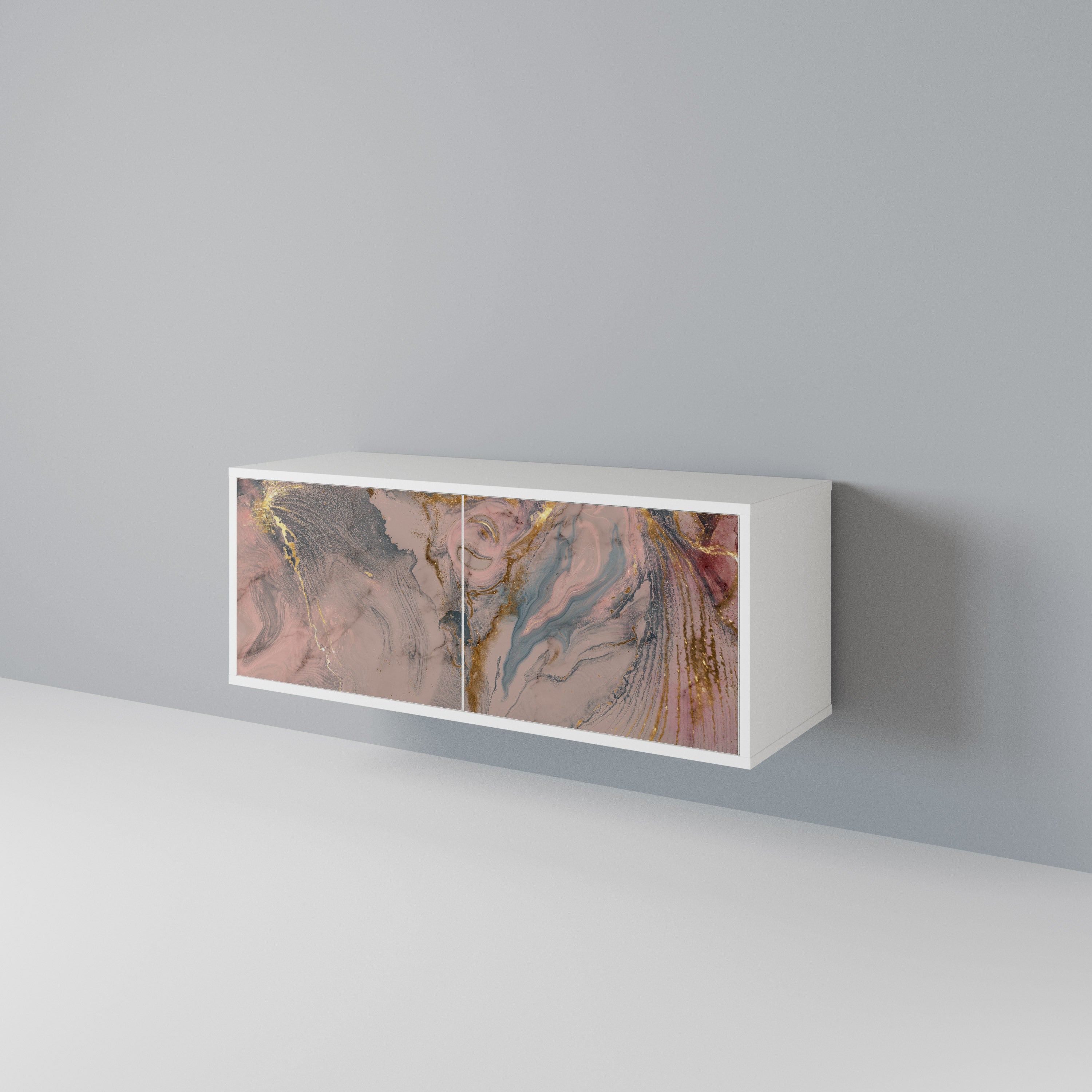 GILDED SWIRLS Mueble de TV Compacto de 2 puertas