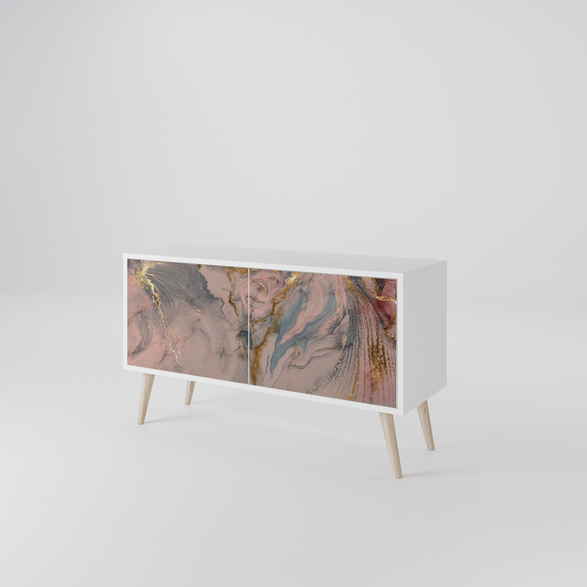 GILDED SWIRLS Compact 2-Door TV Cabinet