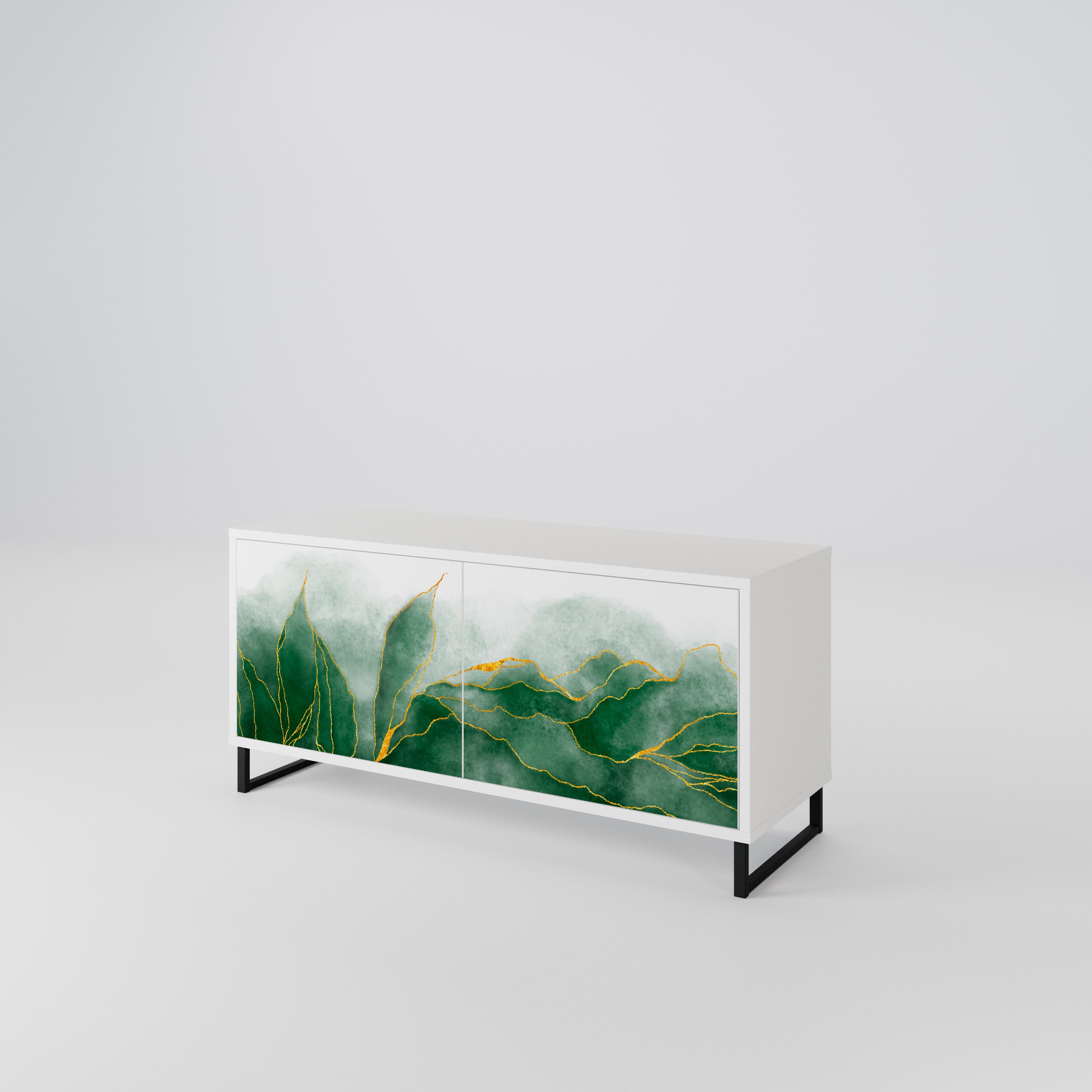 EXPENSIVE NATURE Mueble de TV Compacto de 2 puertas