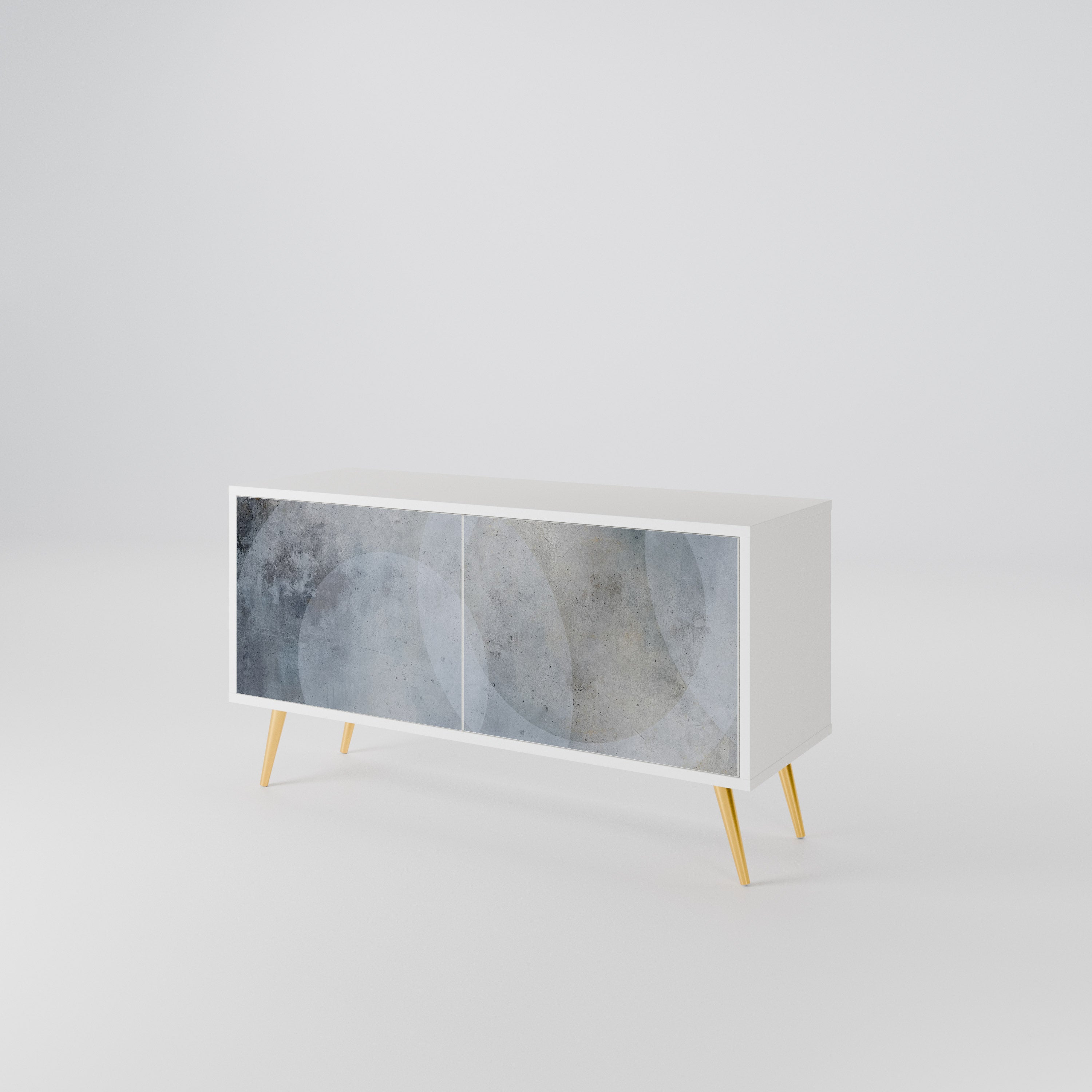 MUTED ARC Mueble de TV Compacto de 2 puertas