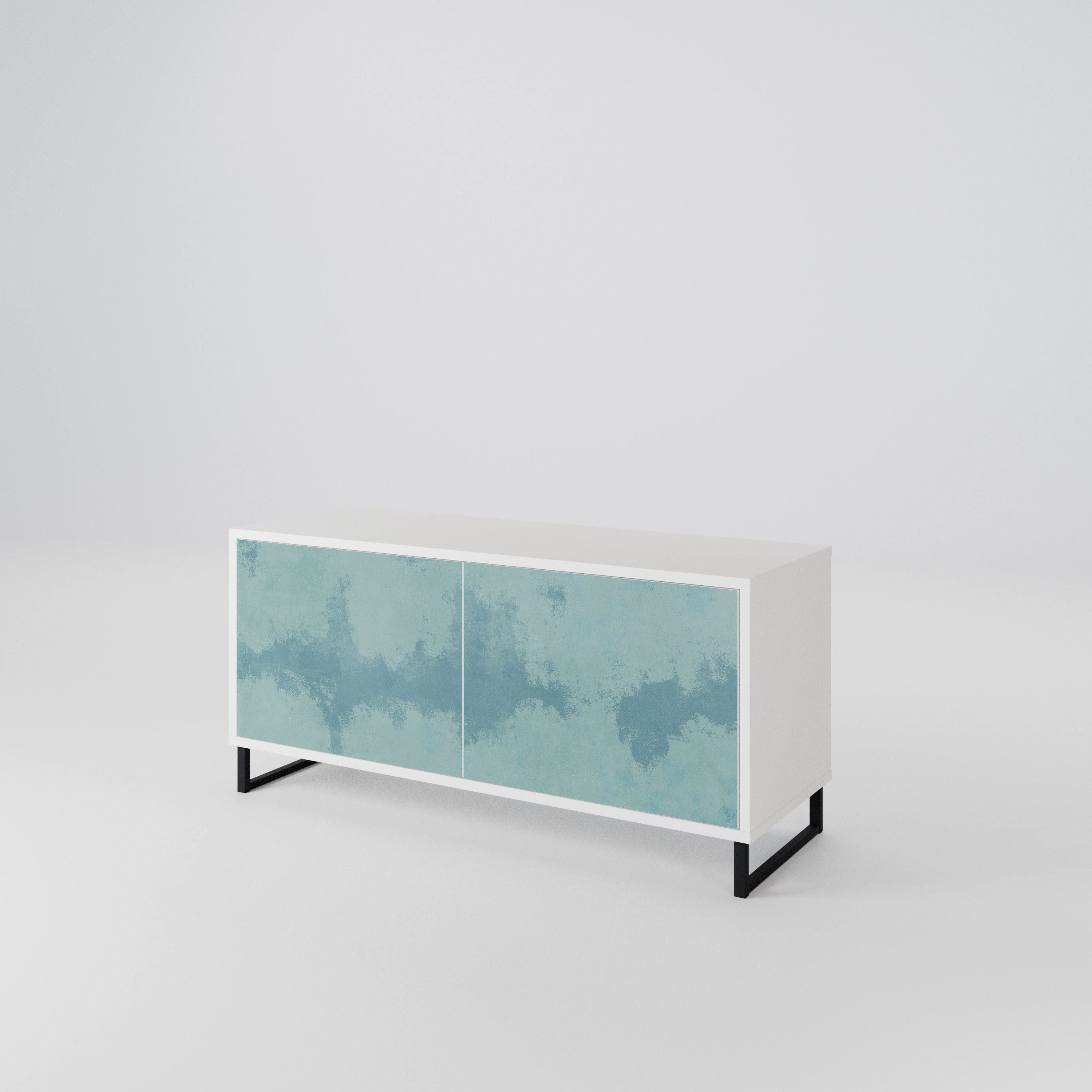 SKY WASH Mueble de TV Compacto de 2 puertas