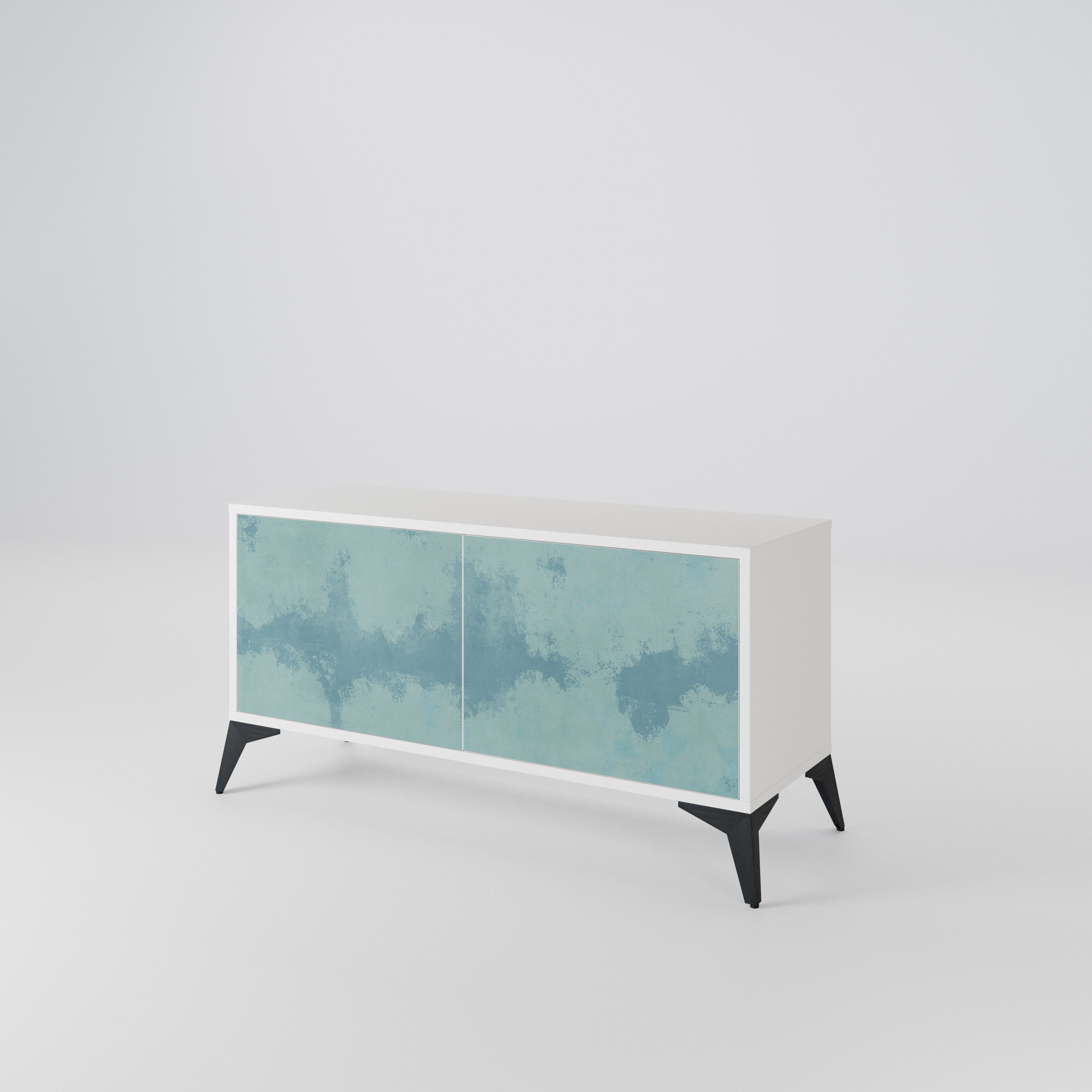 SKY WASH Mueble de TV Compacto de 2 puertas