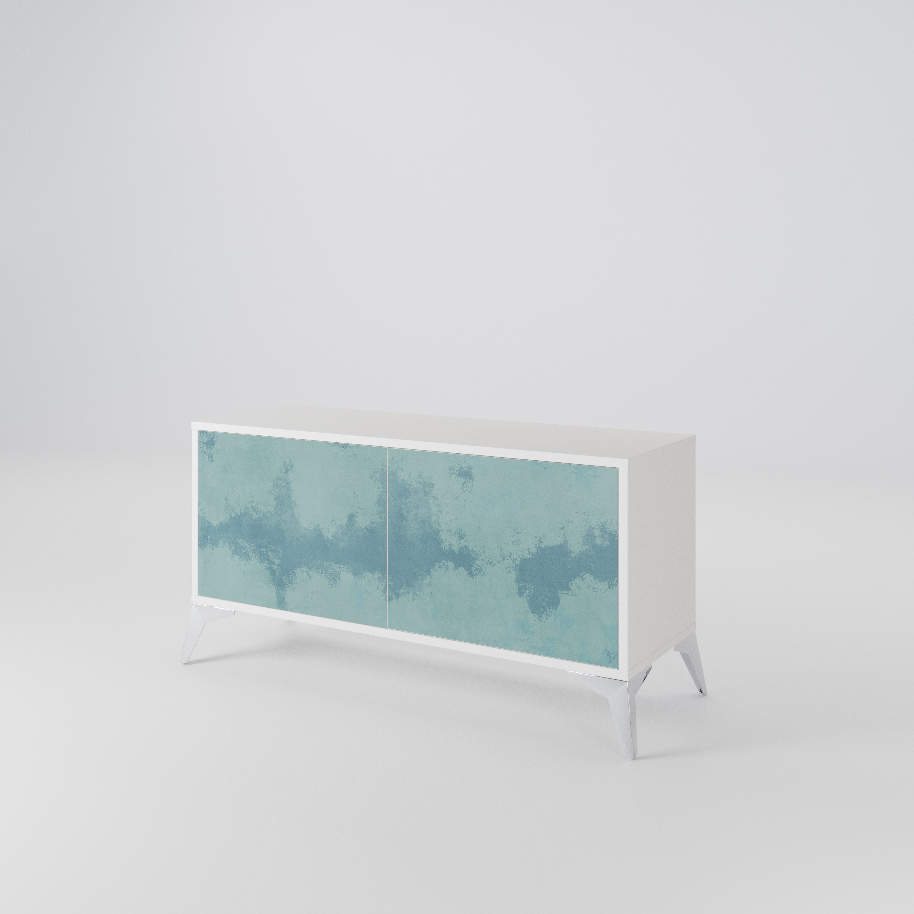 SKY WASH Mueble de TV Compacto de 2 puertas