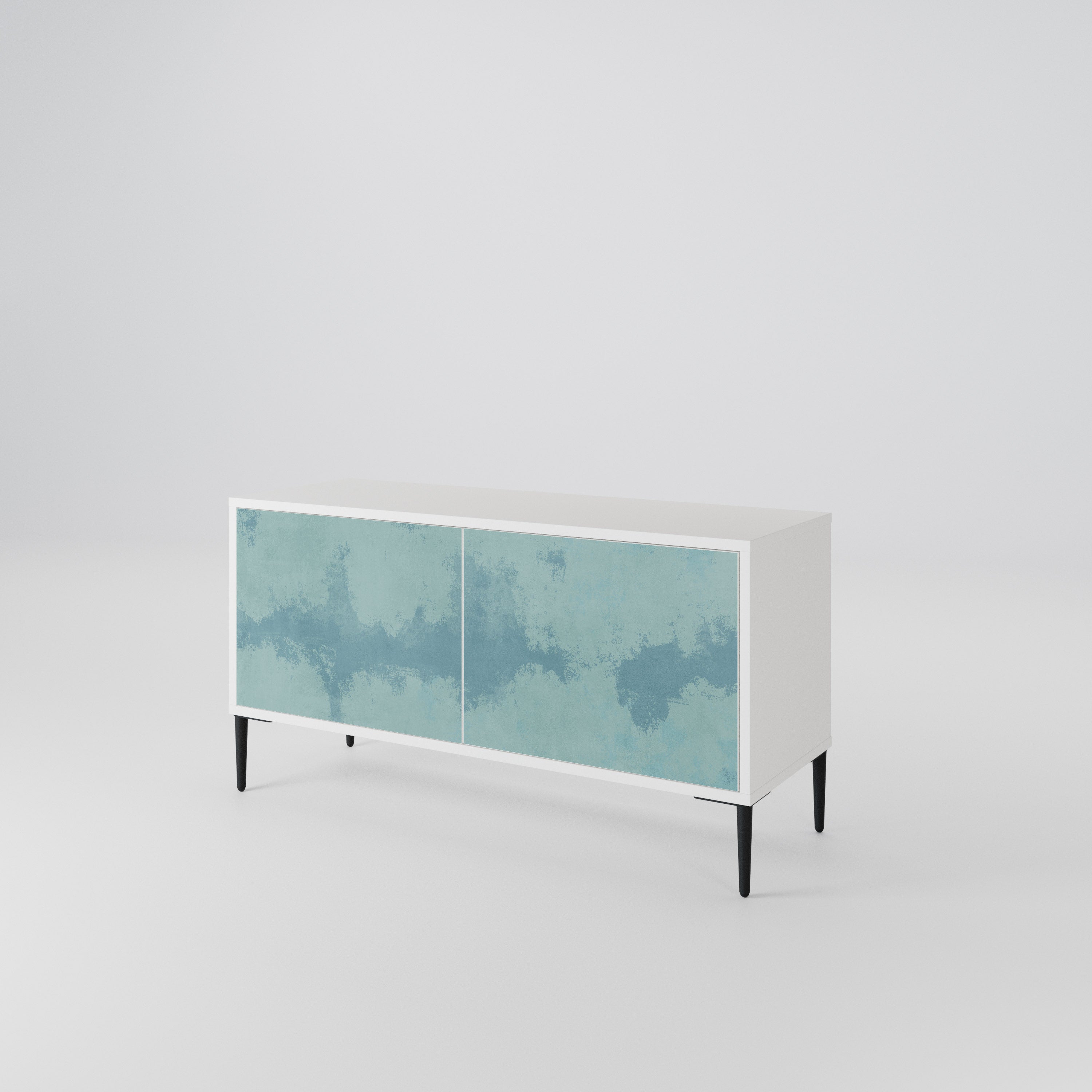SKY WASH Mueble de TV Compacto de 2 puertas