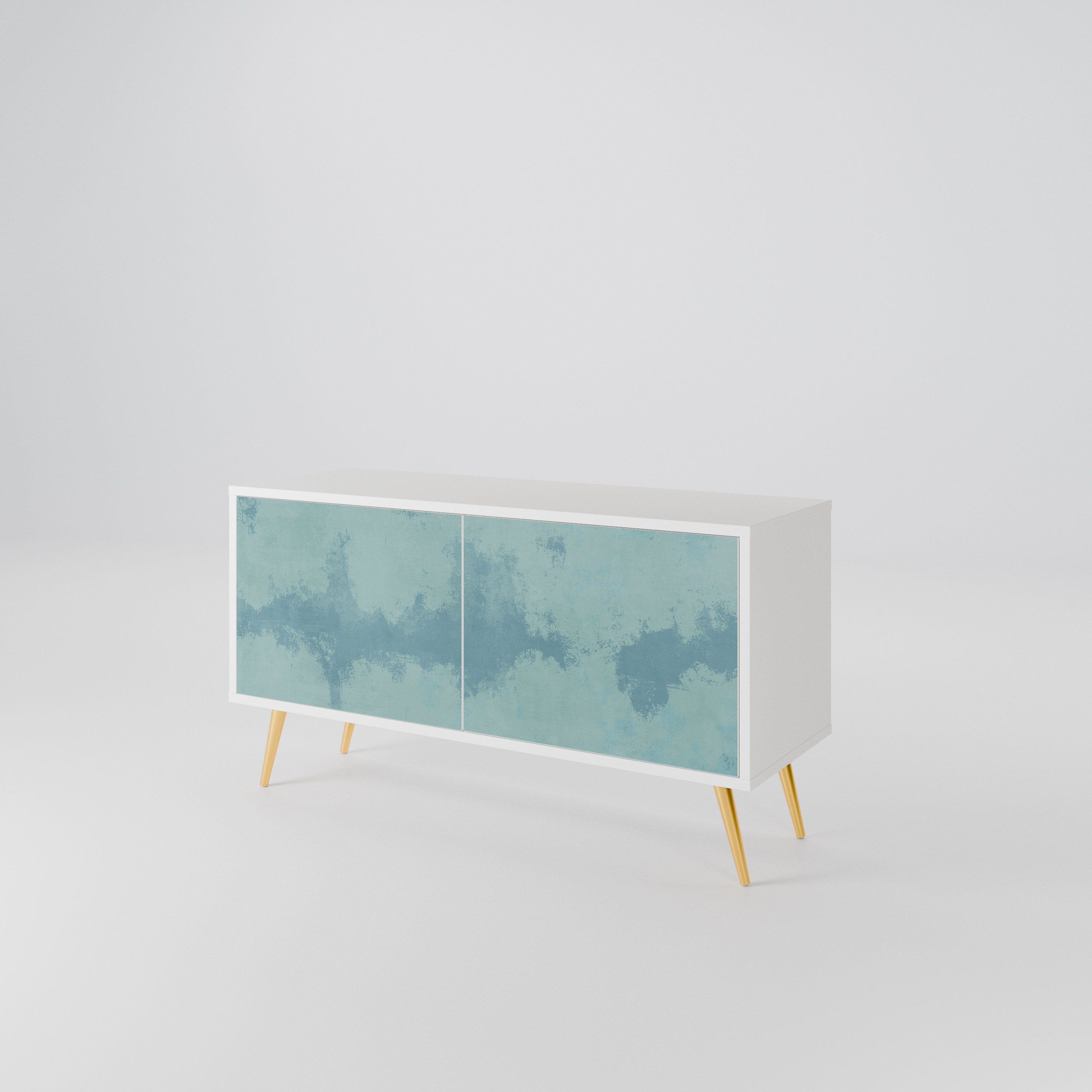 SKY WASH Mueble de TV Compacto de 2 puertas