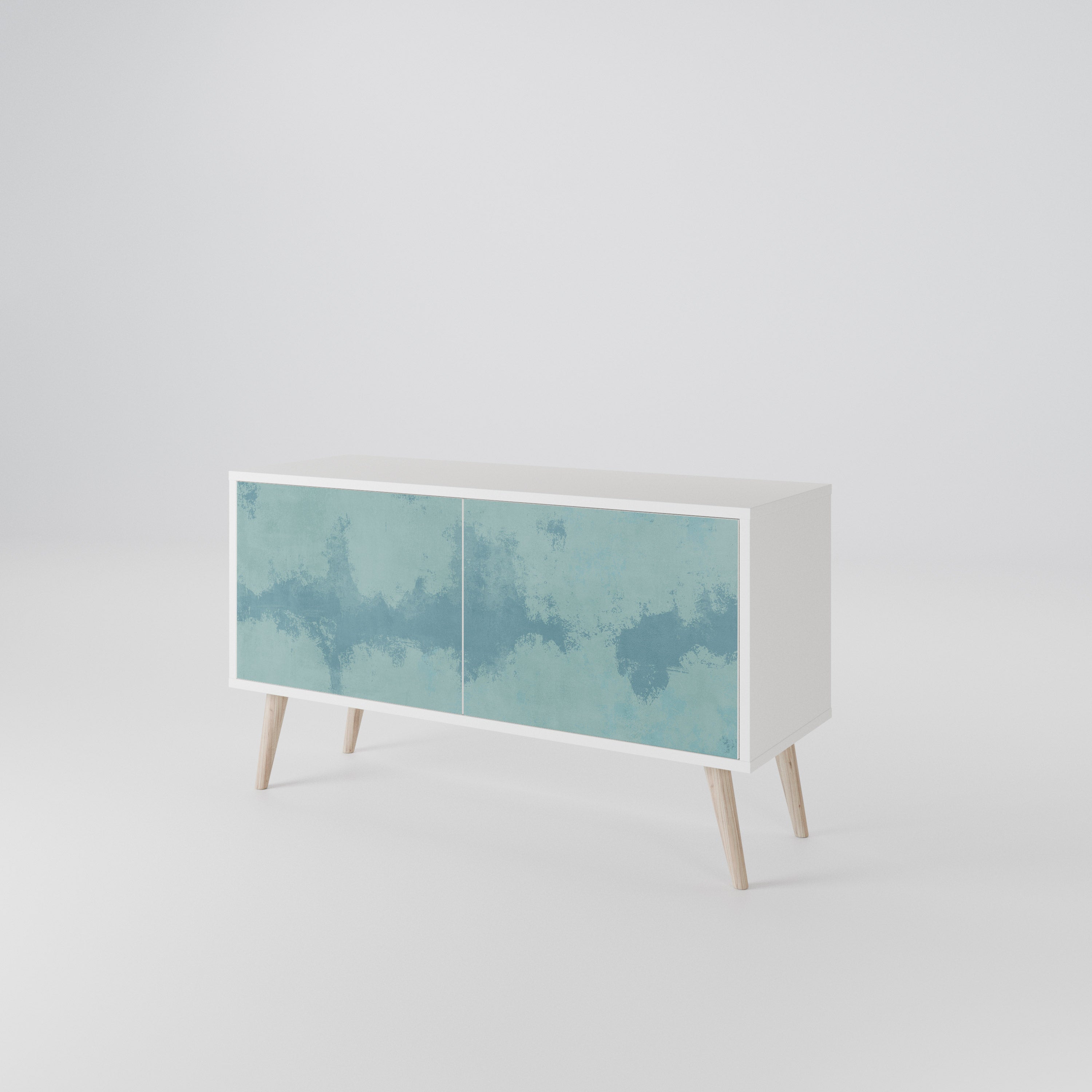 SKY WASH Mueble de TV Compacto de 2 puertas