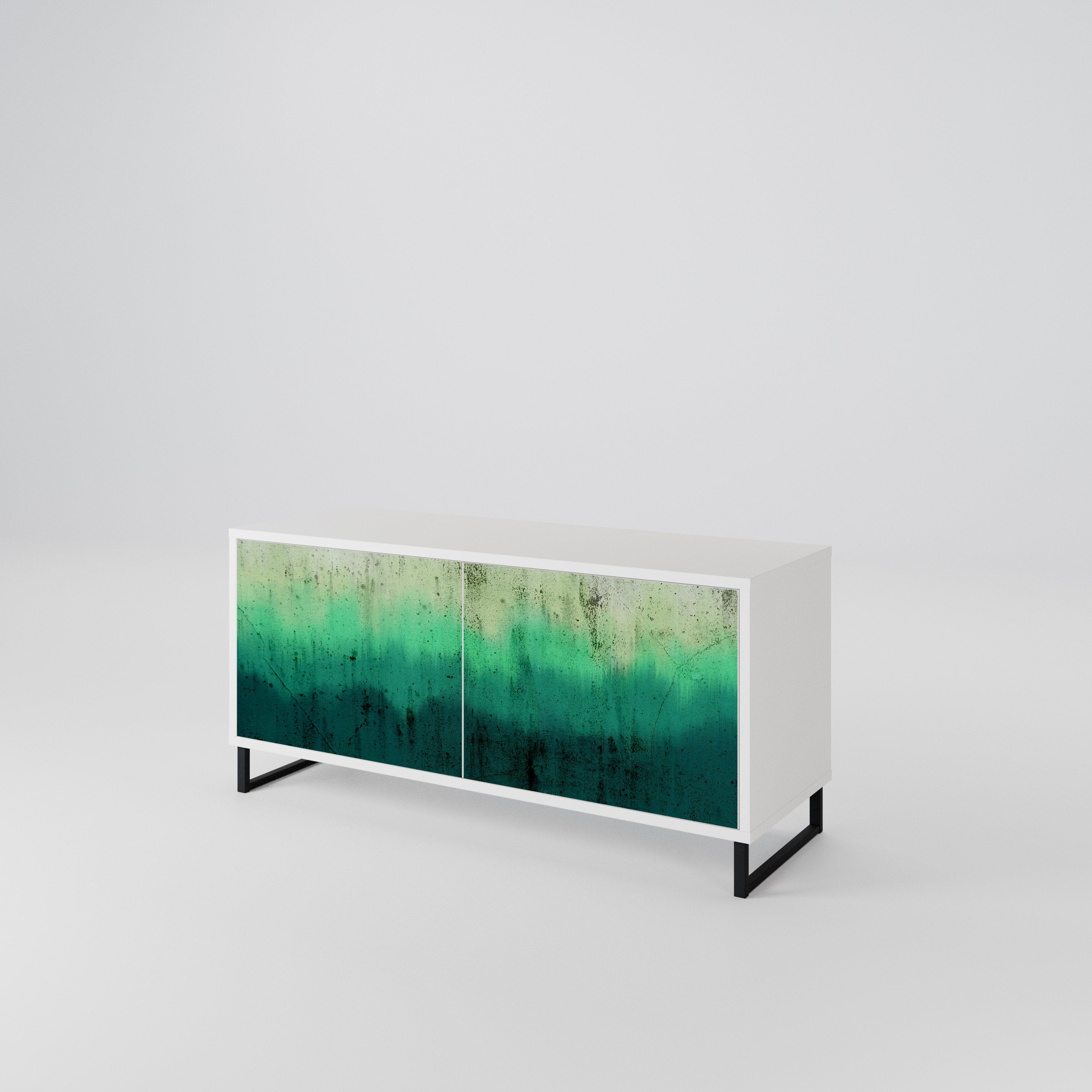 NORTHERN LIGHTS Mueble de TV Compacto de 2 puertas