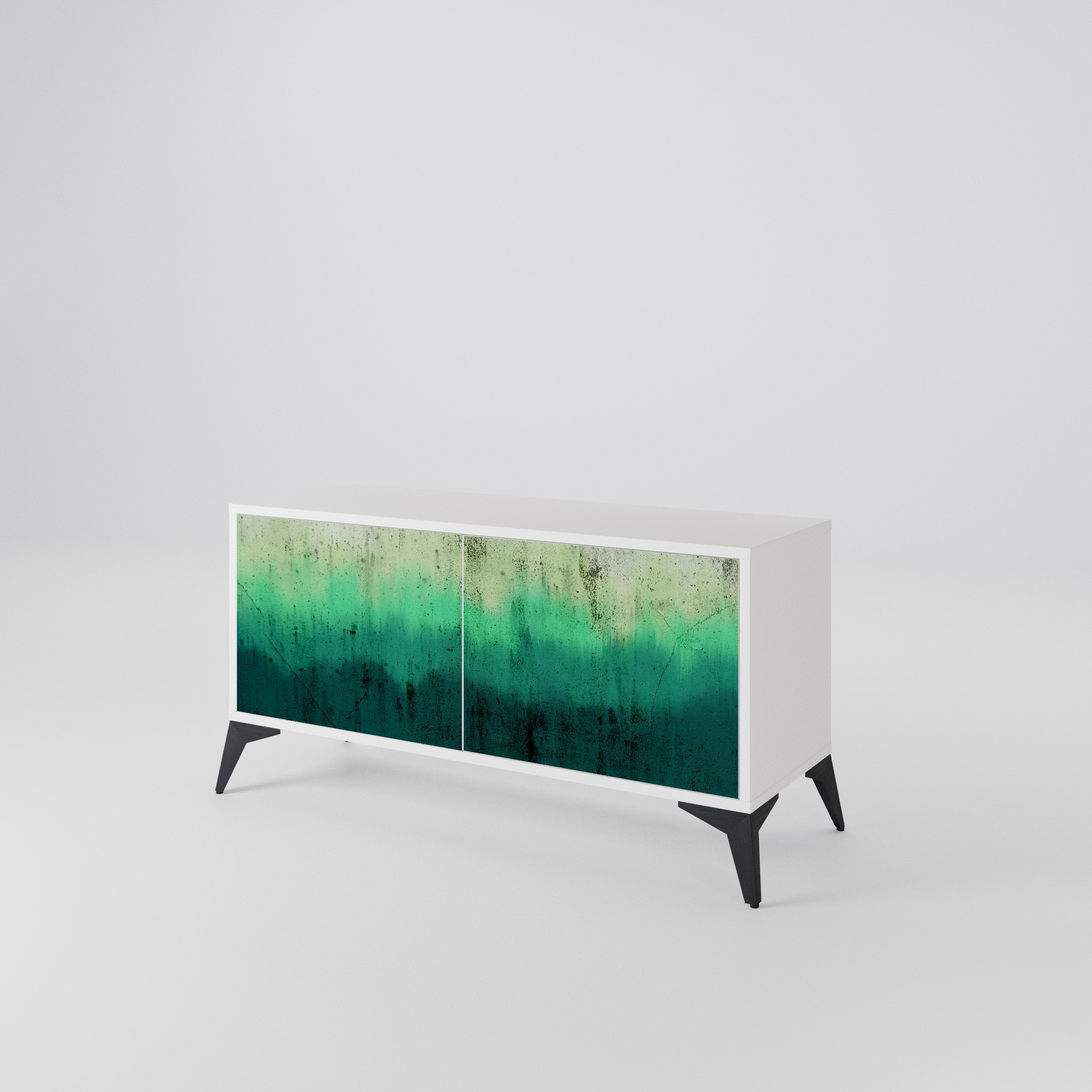 NORTHERN LIGHTS Mueble de TV Compacto de 2 puertas