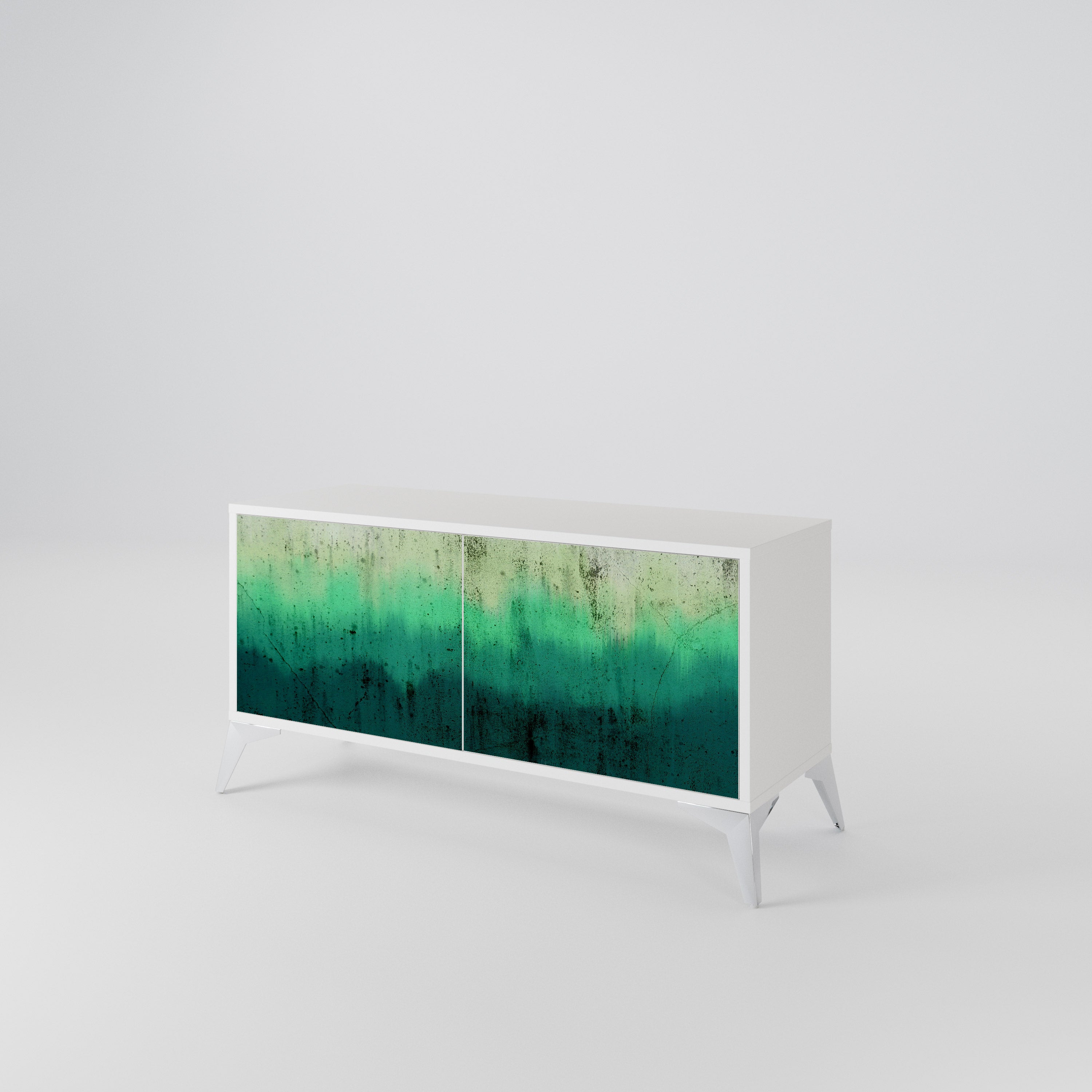 NORTHERN LIGHTS Mueble de TV Compacto de 2 puertas