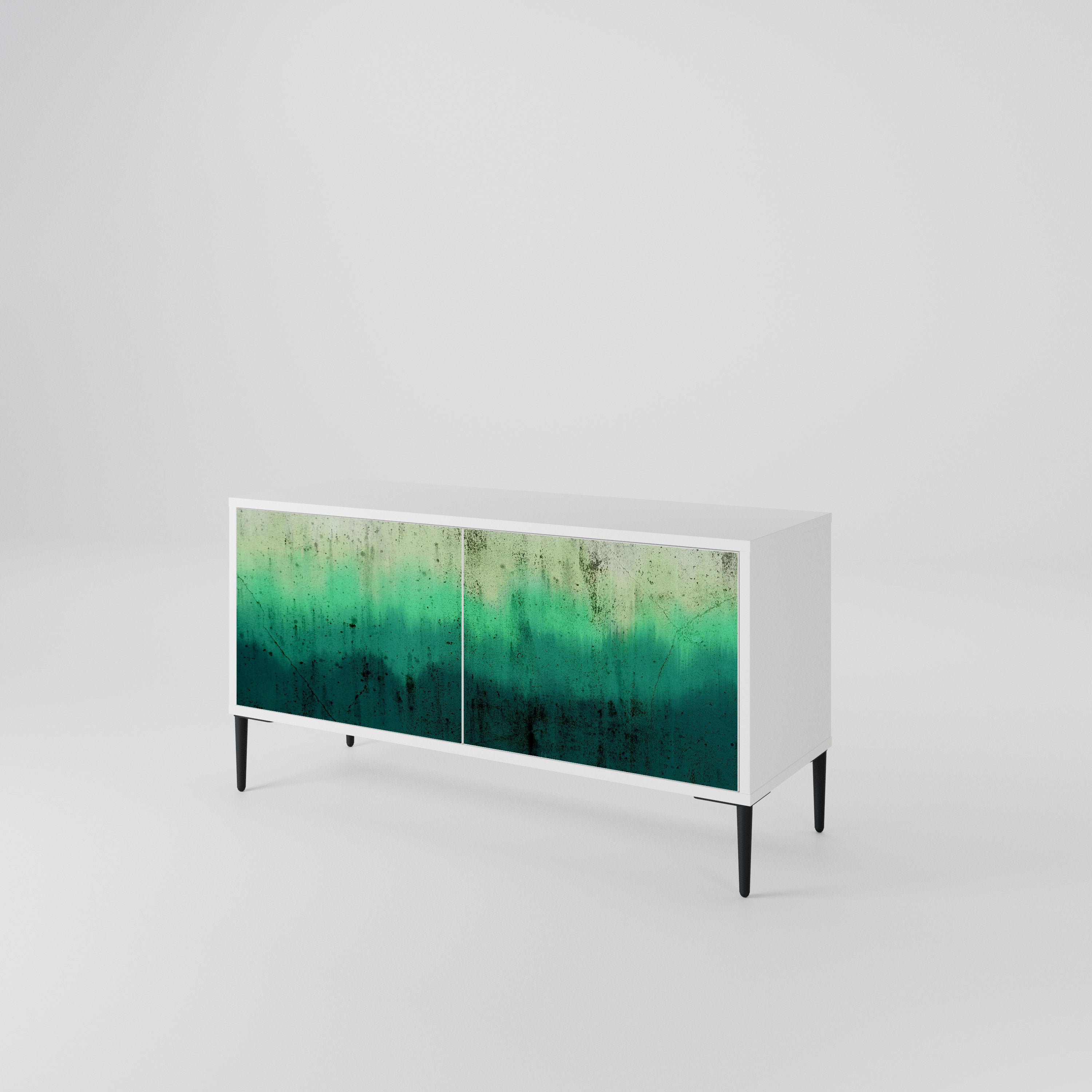 NORTHERN LIGHTS Mueble de TV Compacto de 2 puertas