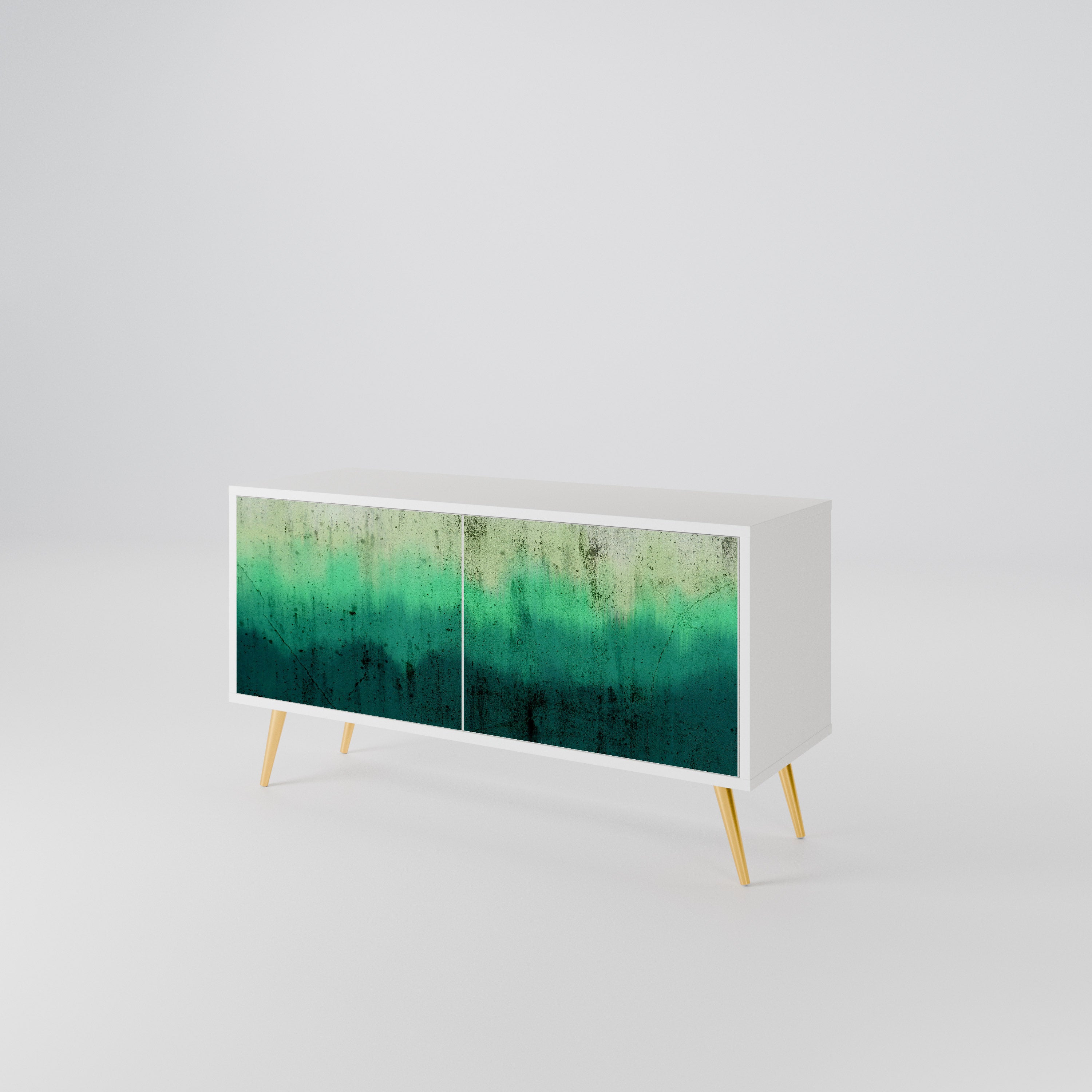 NORTHERN LIGHTS Mueble de TV Compacto de 2 puertas