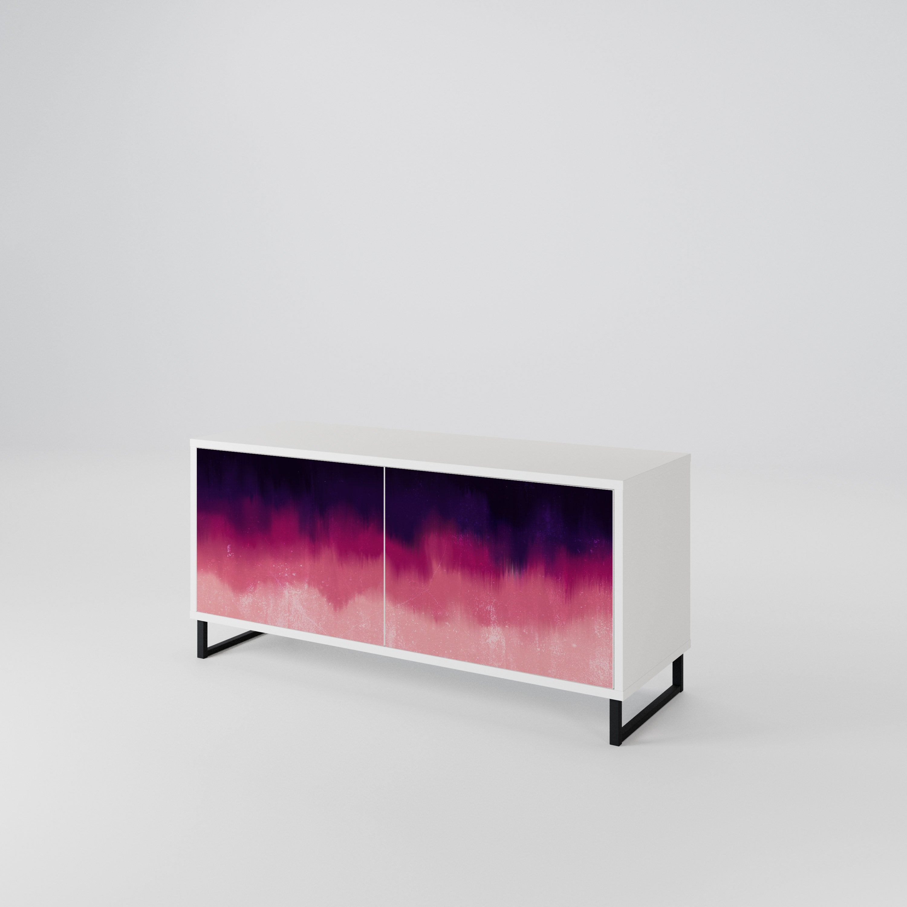AURORA BOREALIS Mueble de TV Compacto de 2 puertas