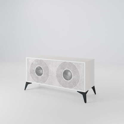 SOLID CIRCLES Compact 2-Door TV Cabinet