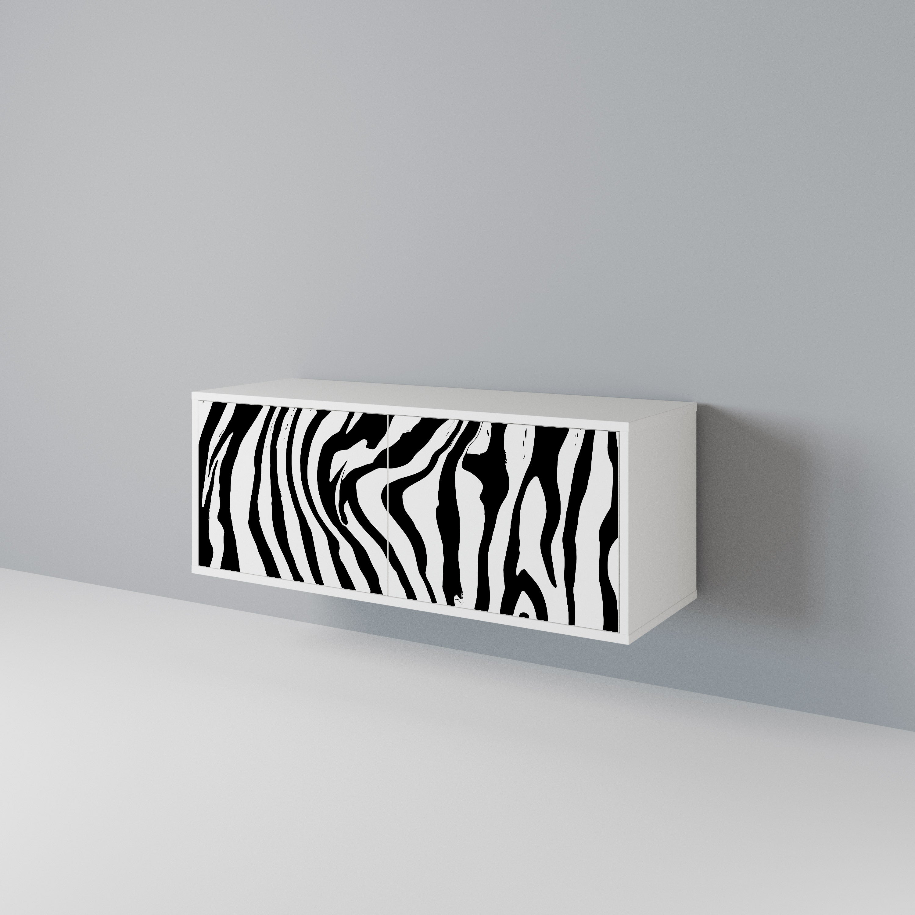 SPLENDID ZEBRA Mueble de TV Compacto de 2 puertas