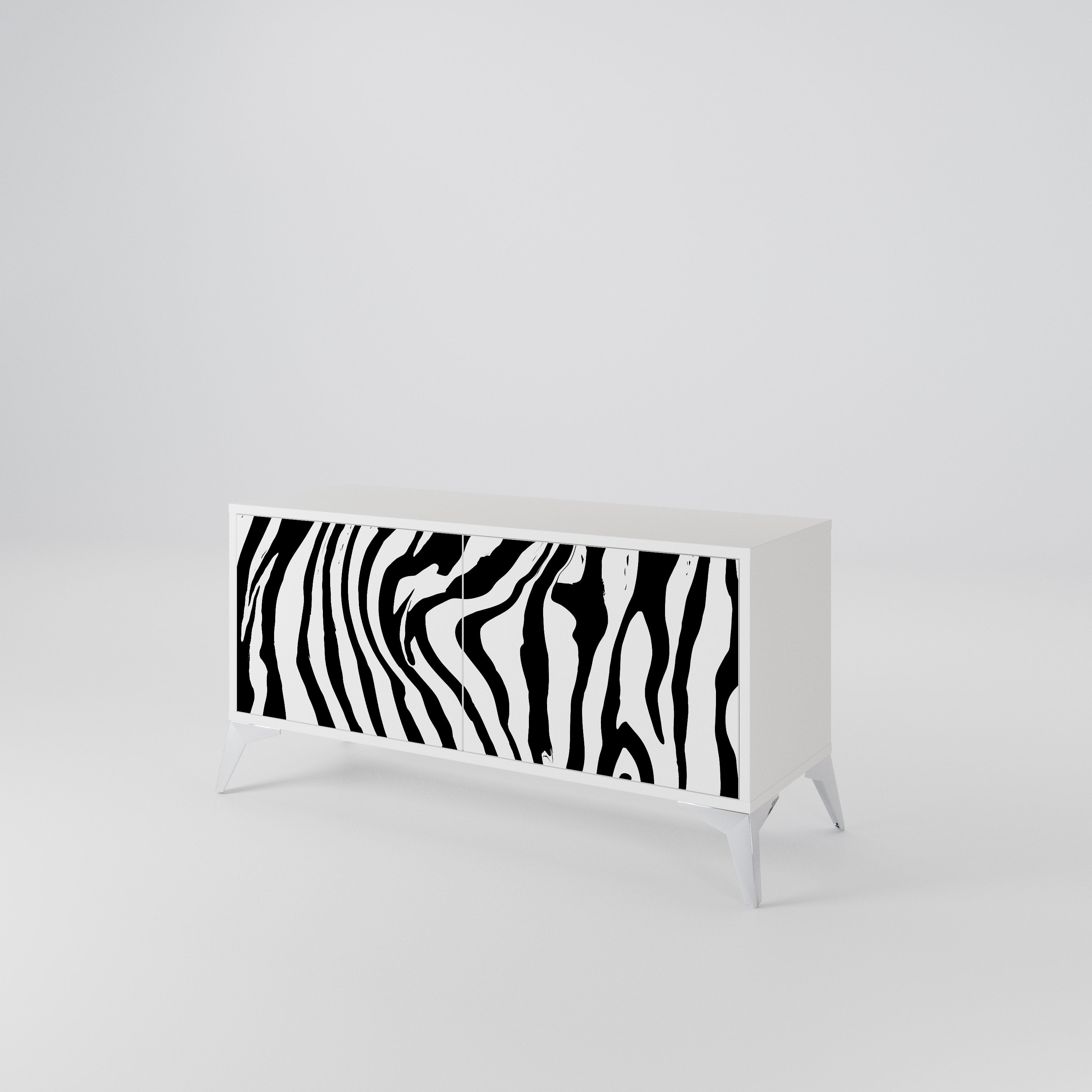SPLENDID ZEBRA Mueble de TV Compacto de 2 puertas