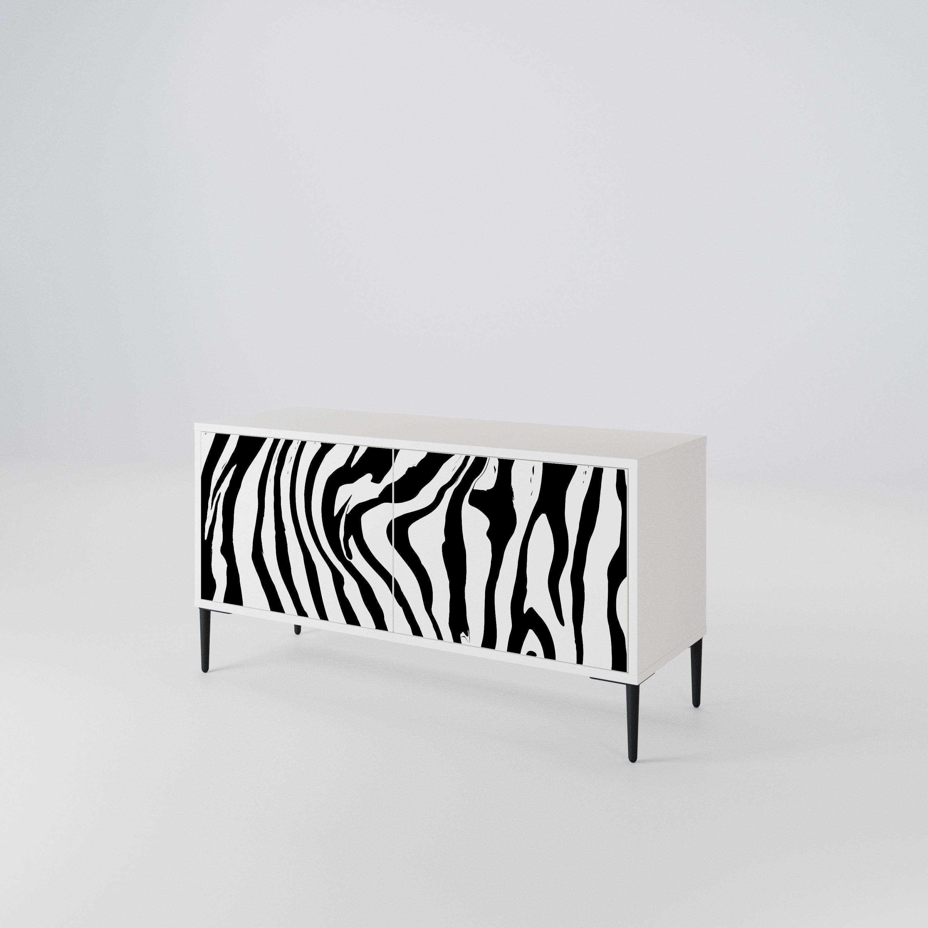 SPLENDID ZEBRA Mueble de TV Compacto de 2 puertas