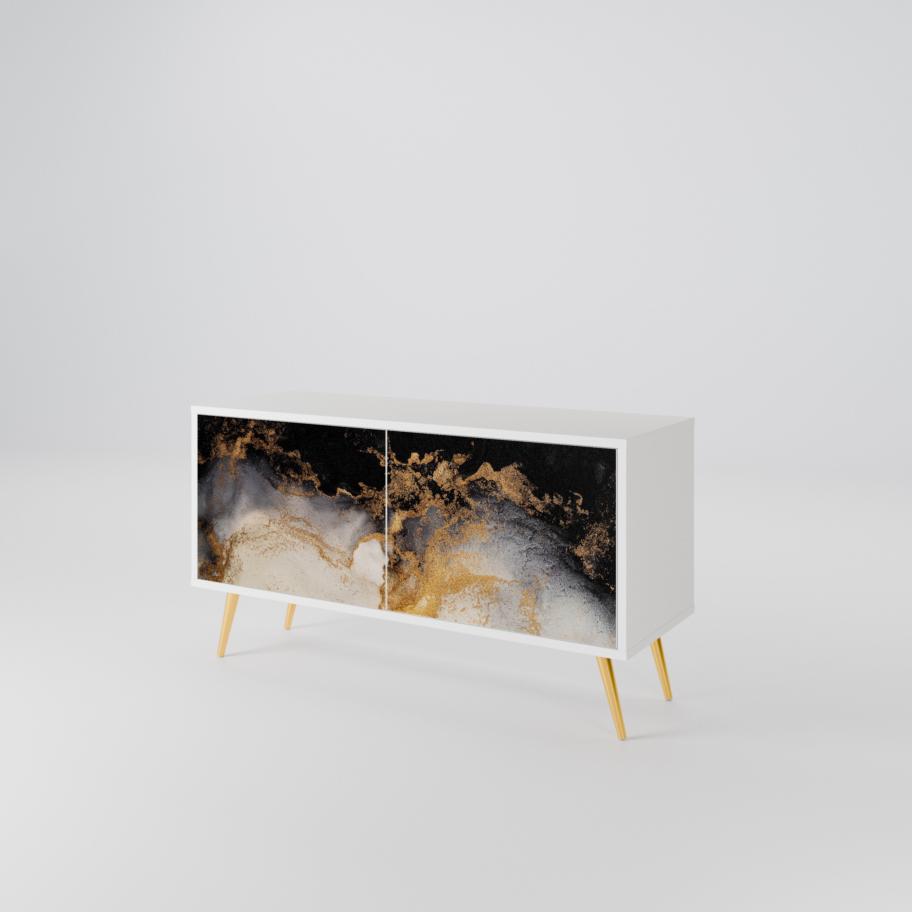 MARBLE OF TOMMORROW Mueble de TV Compacto de 2 puertas